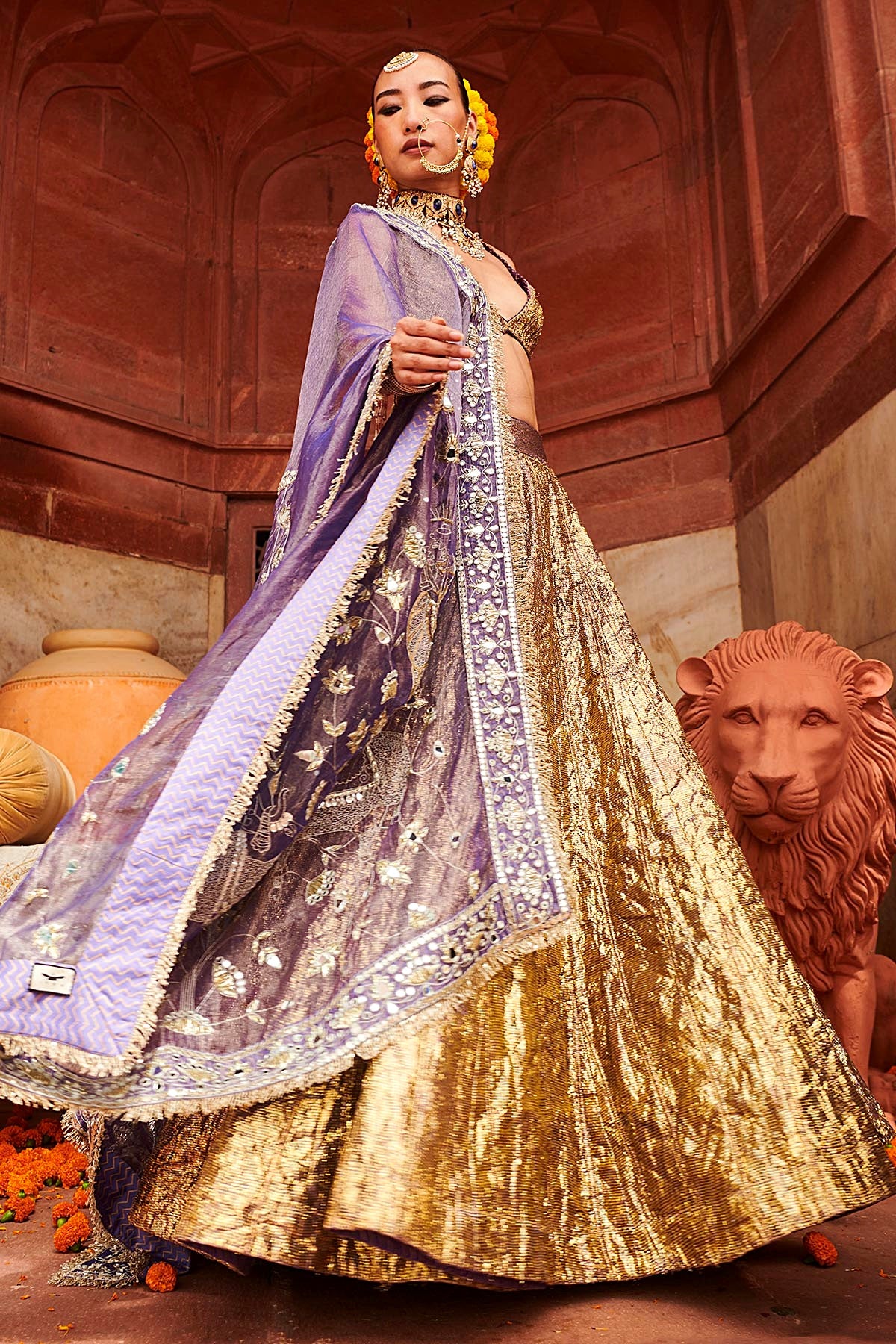Krishna Kumud Lampi Lehenga