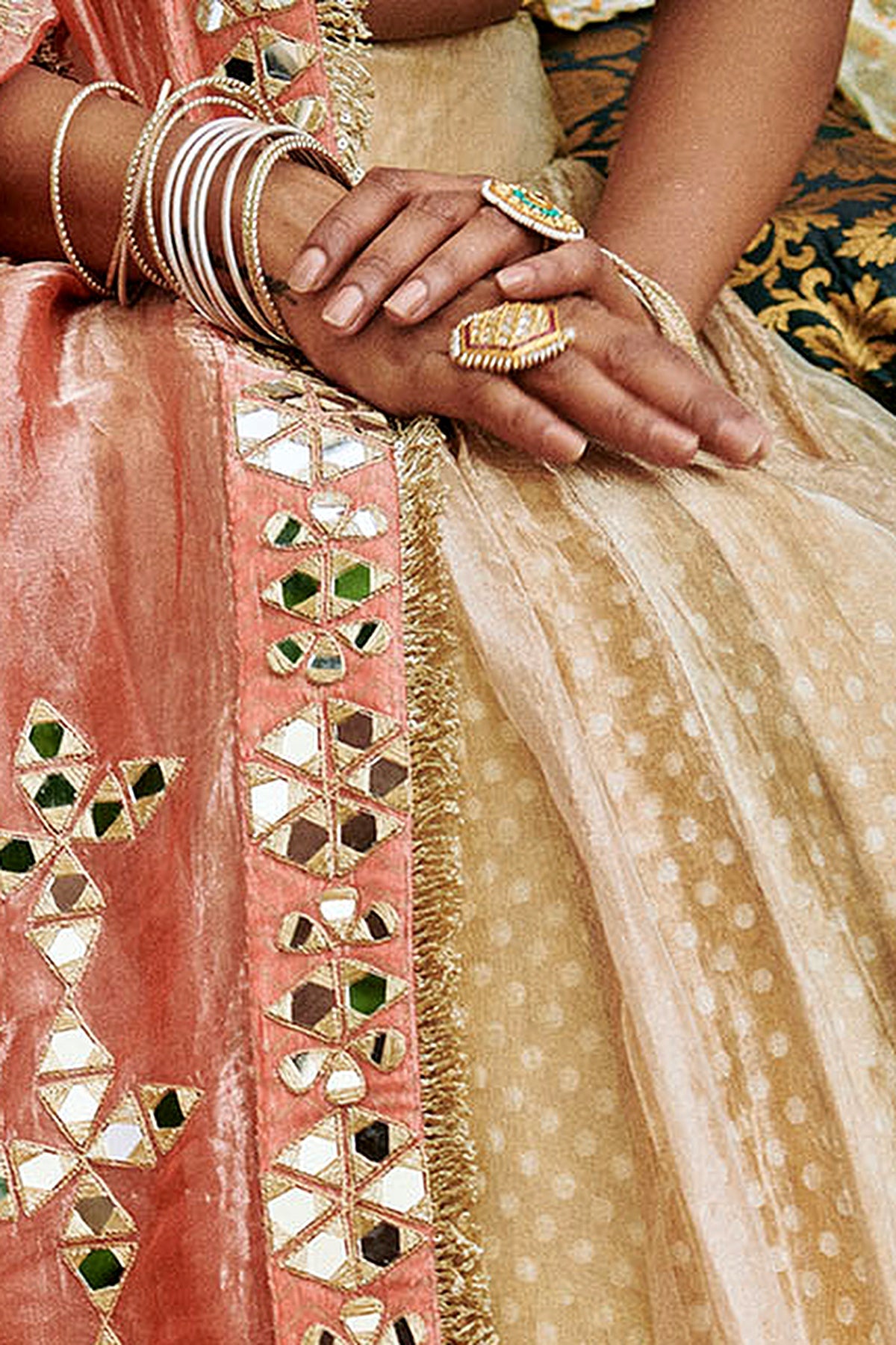 Svet Gulal Lehenga