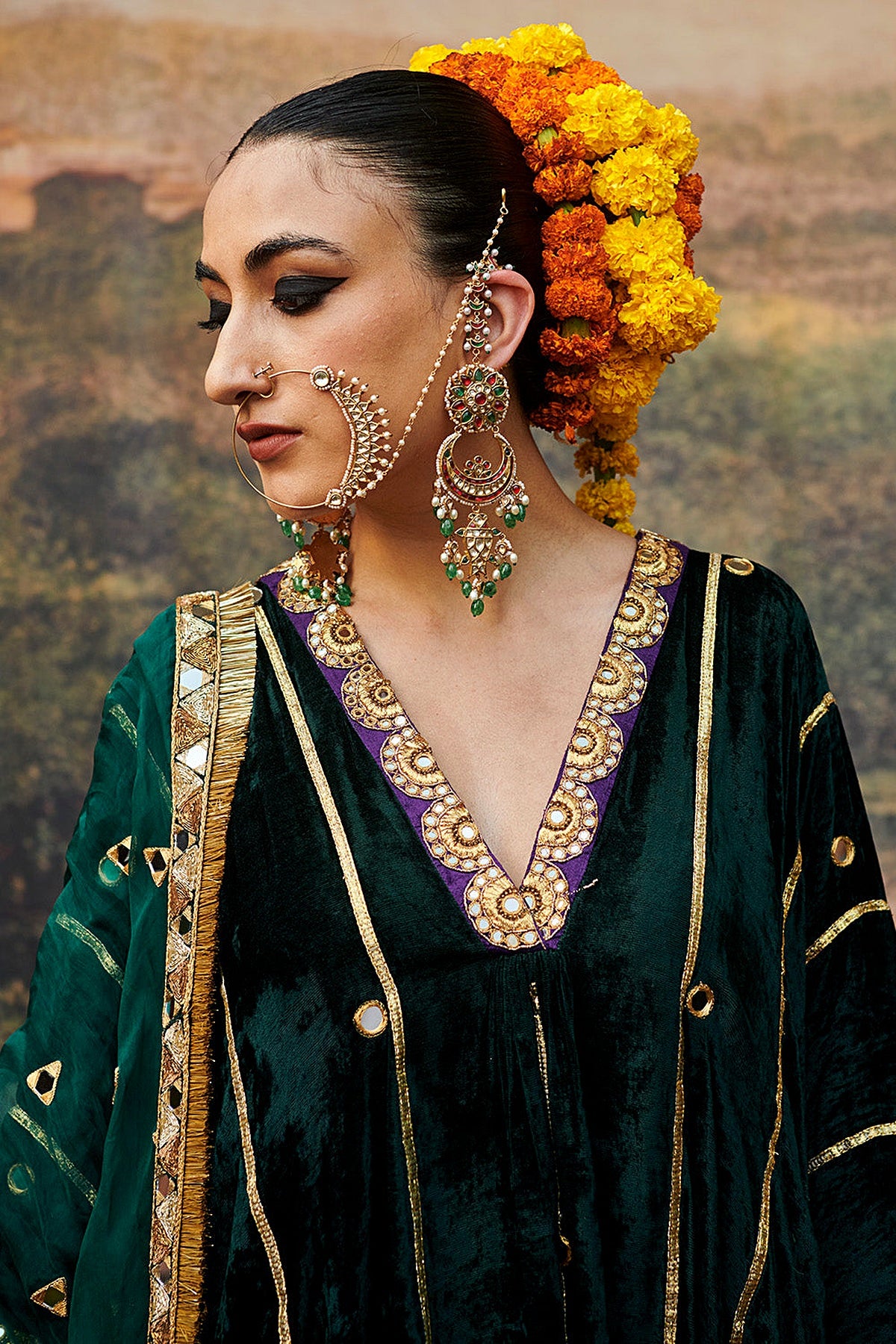 Azal Makhmali Kaftan (Dupatta Excluded)