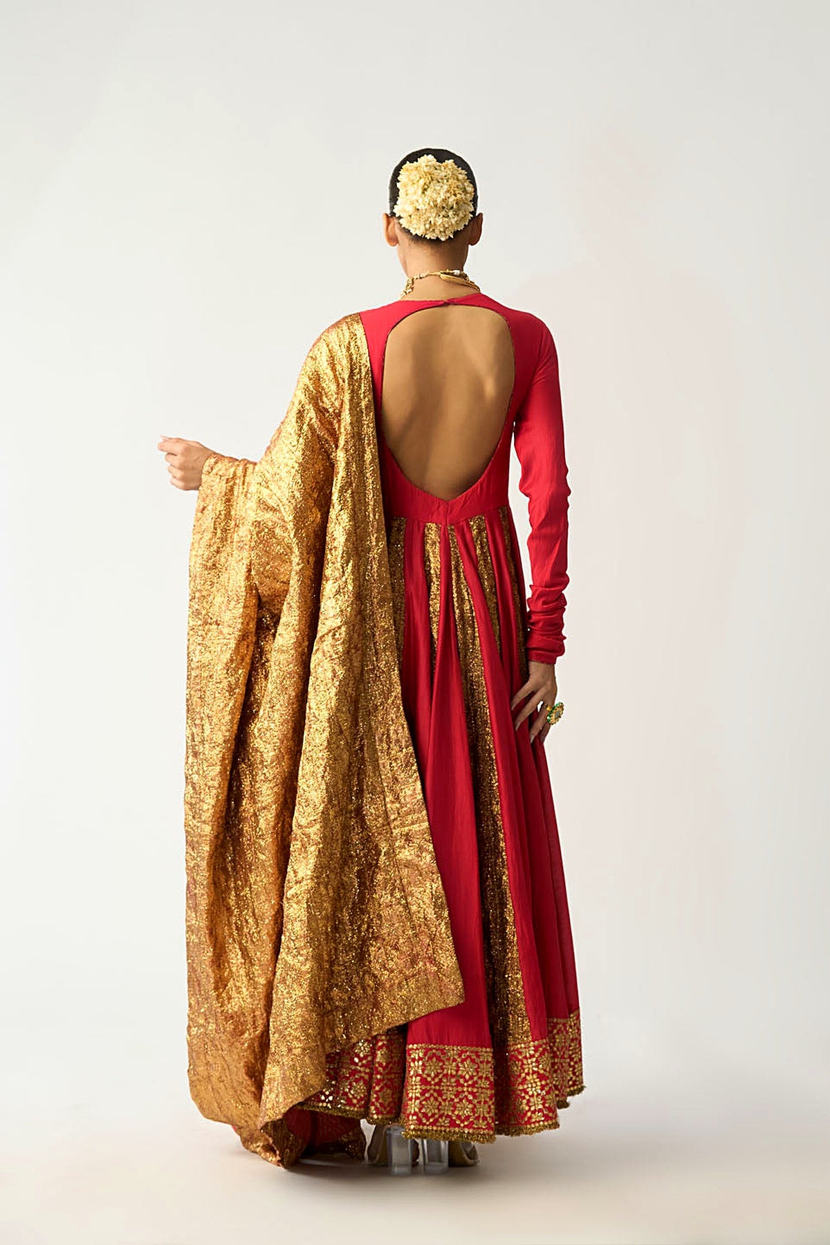 Roshini Laal Lampi Anarkali Dupatta Set