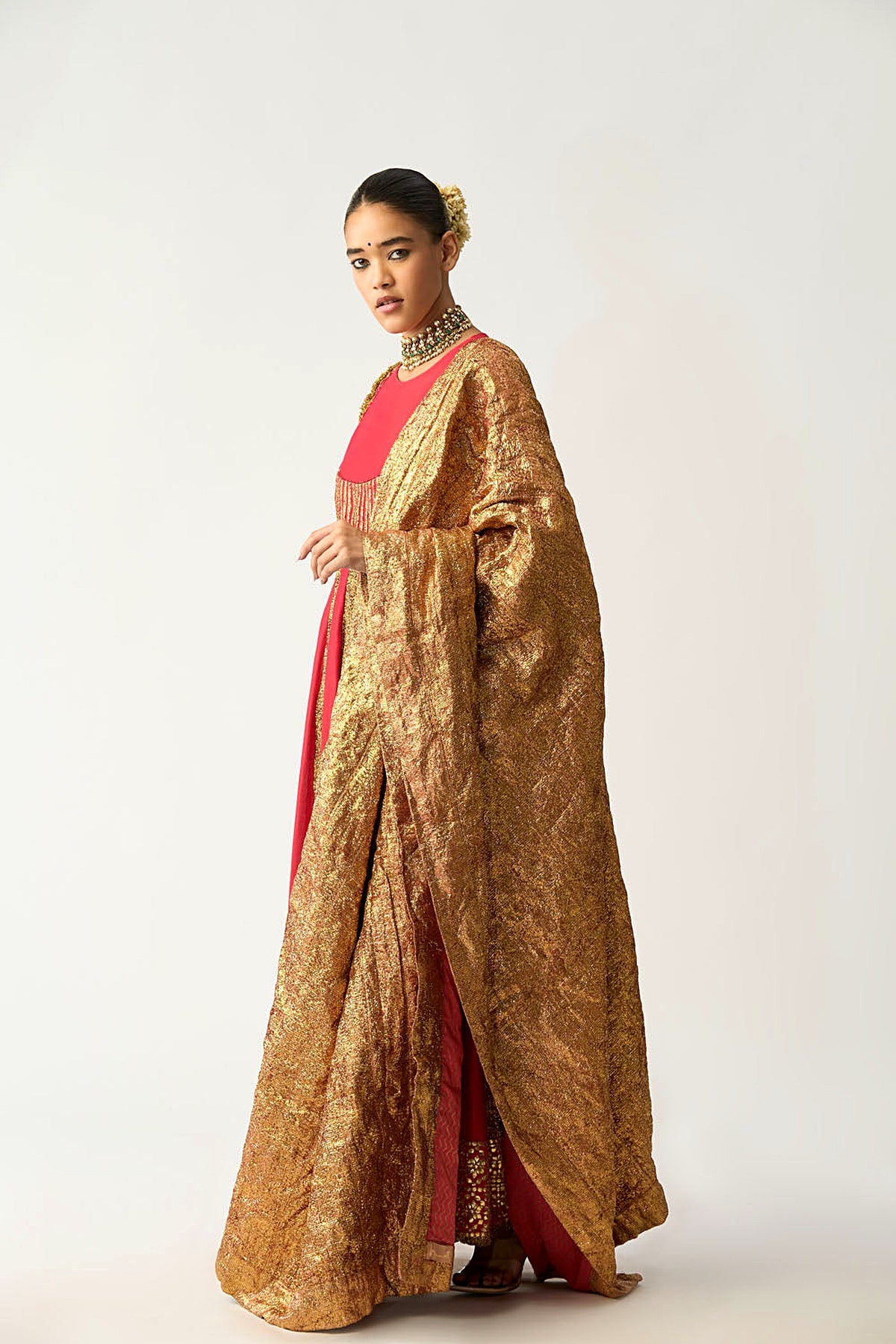 Roshini Laal Lampi Anarkali Dupatta Set