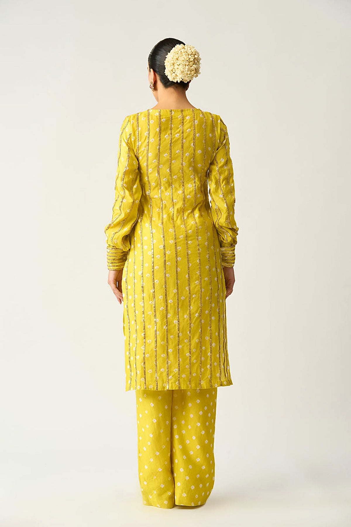 Adini Bandhani Peela Co-ord Set