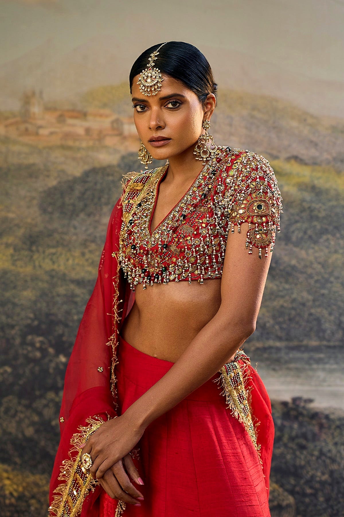Lalima Jadau Lehenga Set