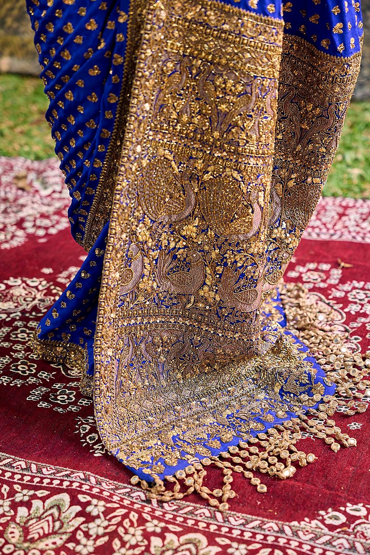 Neelpari Dabka Silk Saree Set