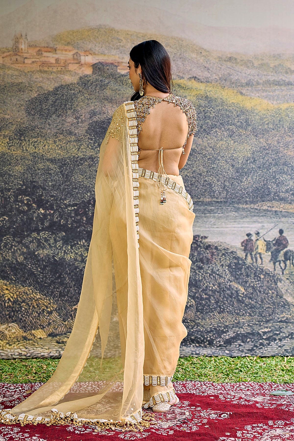 Kahani Jadau Organza Saree Set