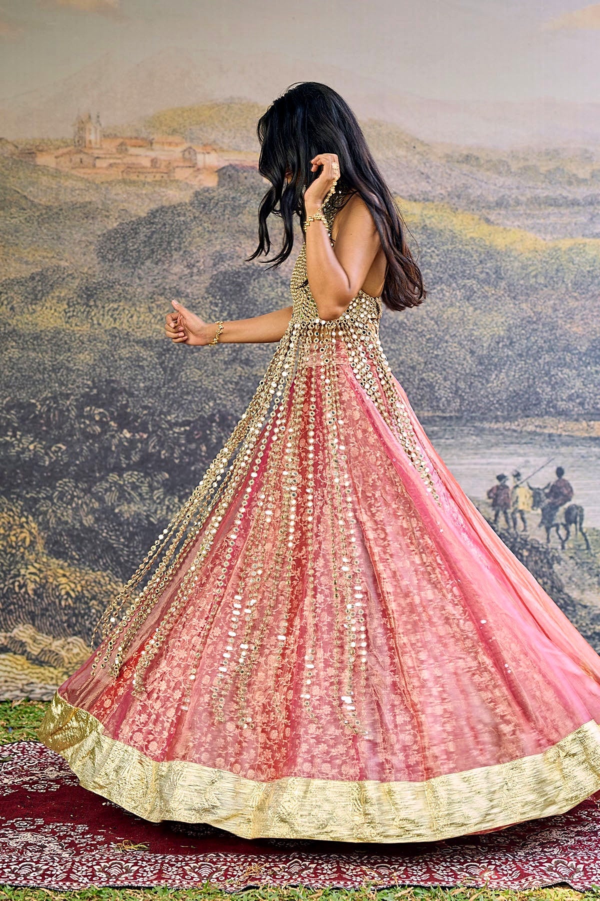 Gulbahar Mirror Lehenga Set