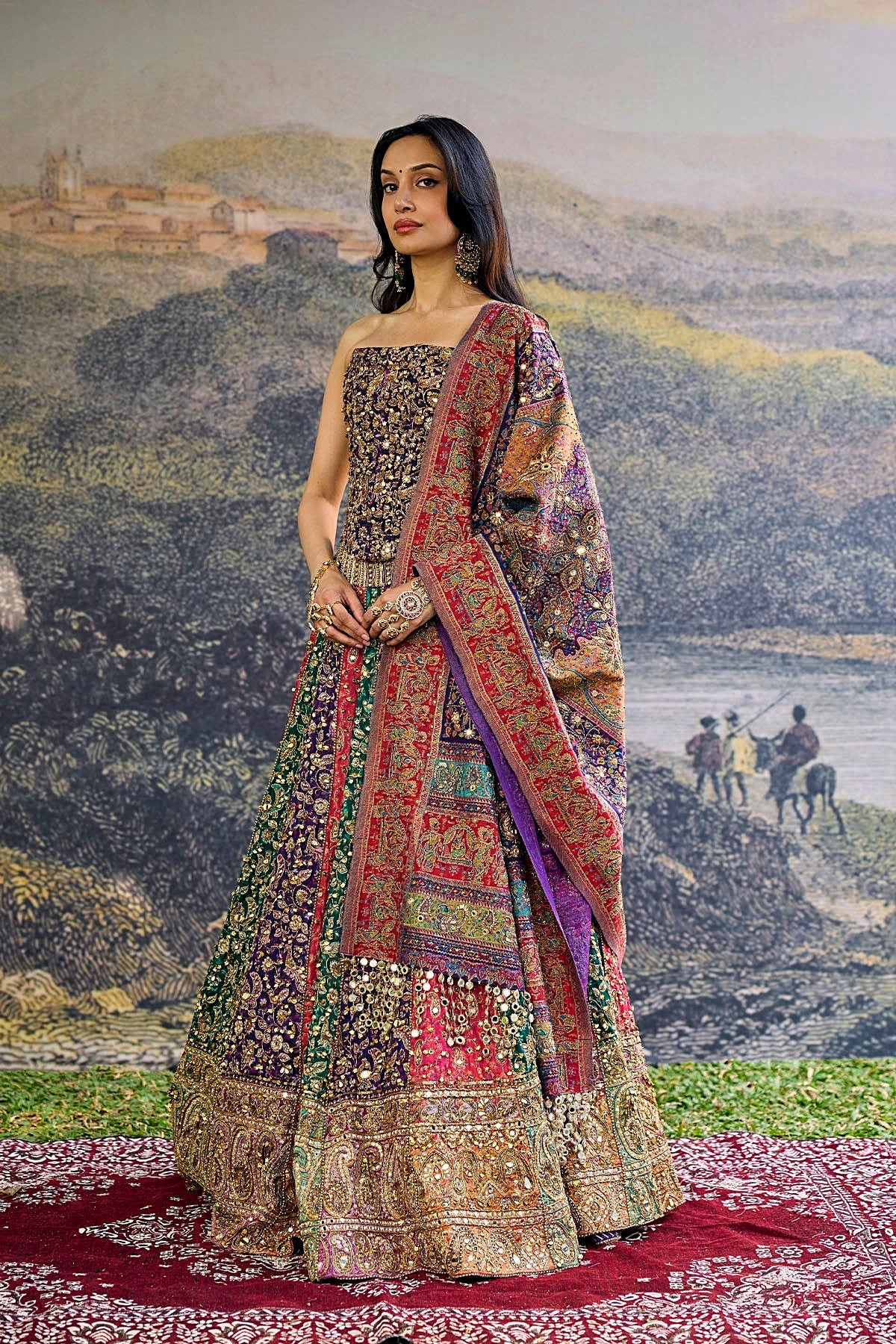 Rang Mahal Jamewar Lehenga Set