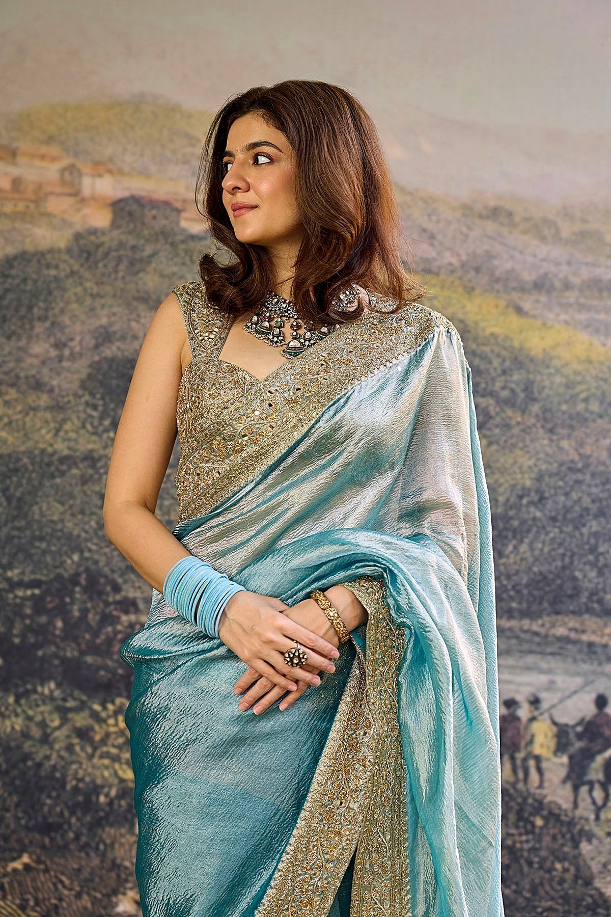 Shobhana Tissue Saree Set