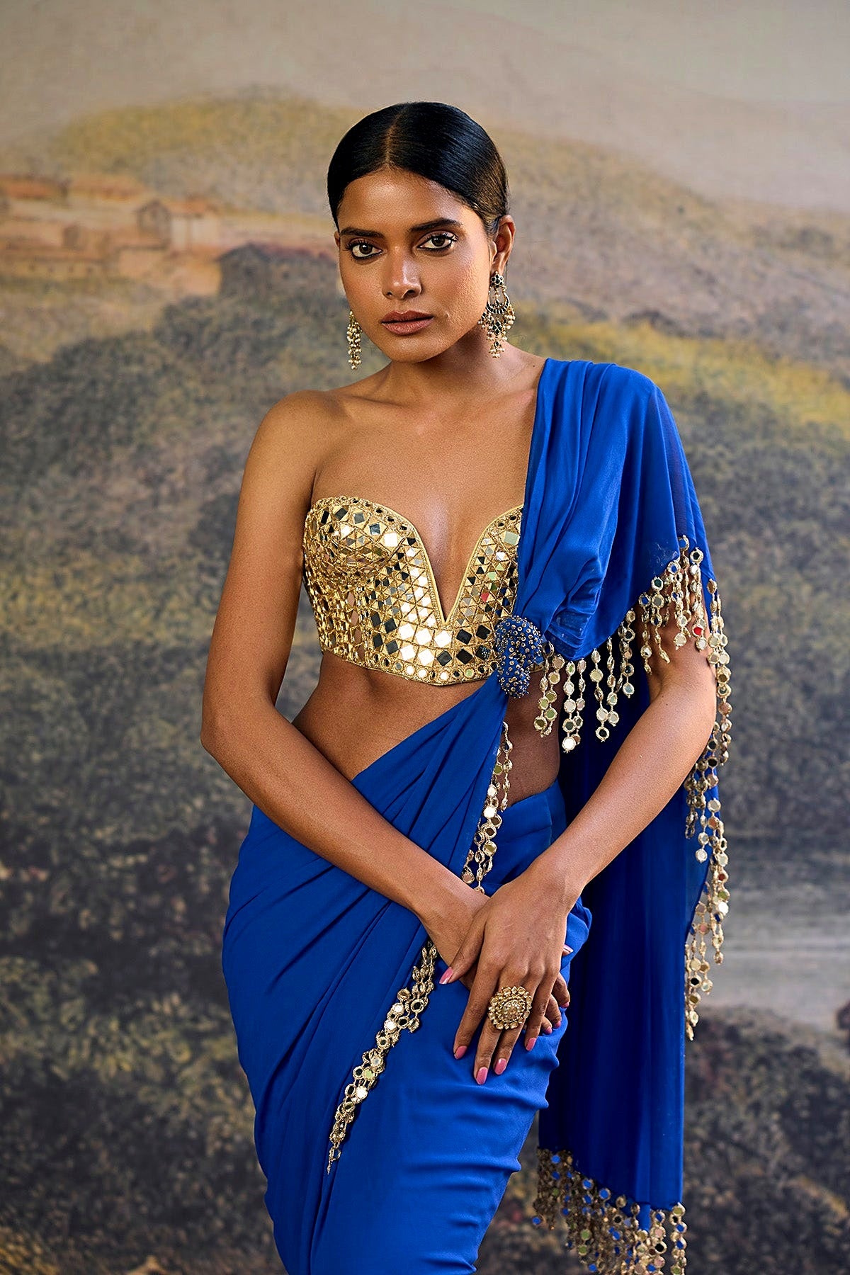 Neelanjana Mirror Saree Set