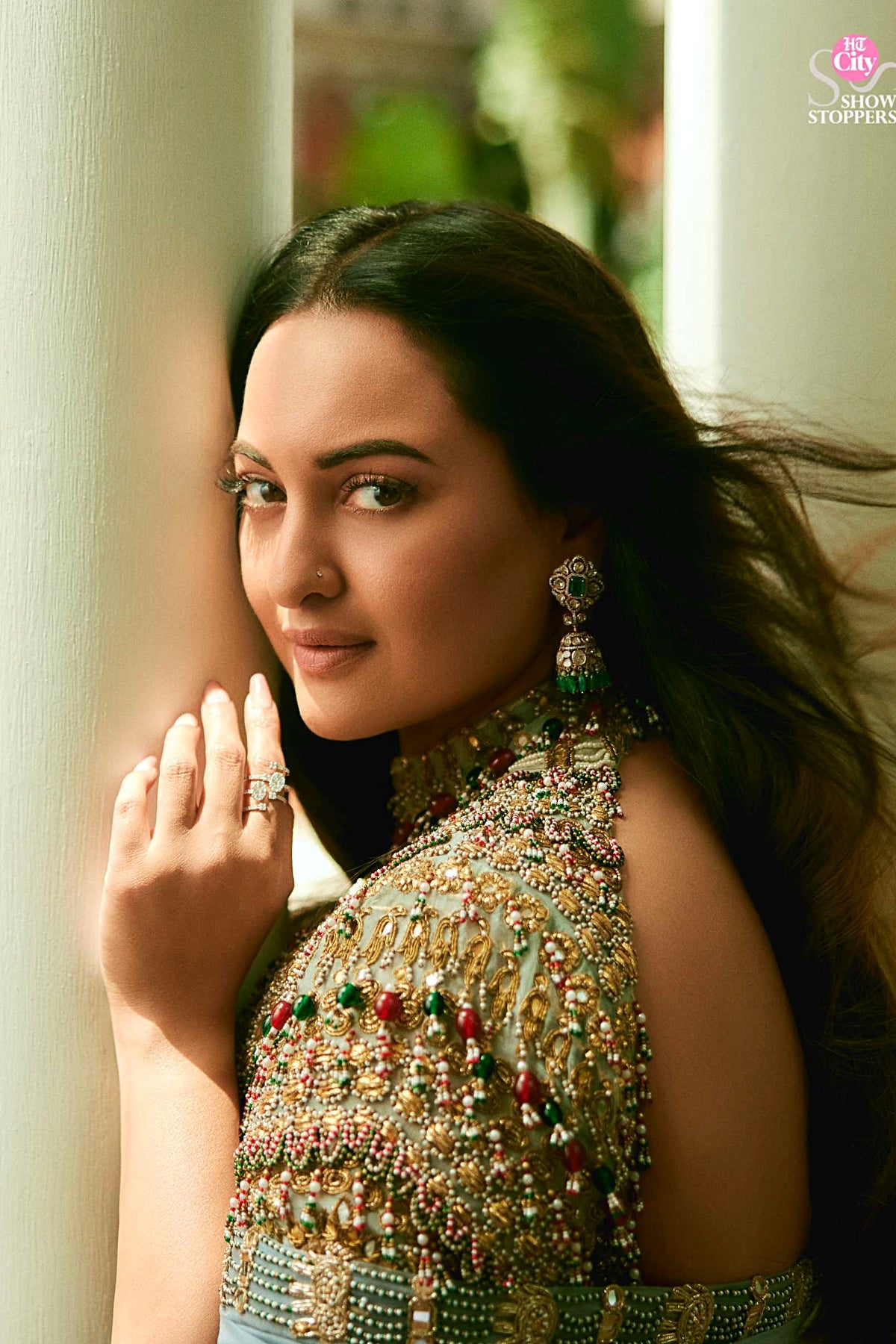 Sonakshi Sinha in Neelambara Saree Set