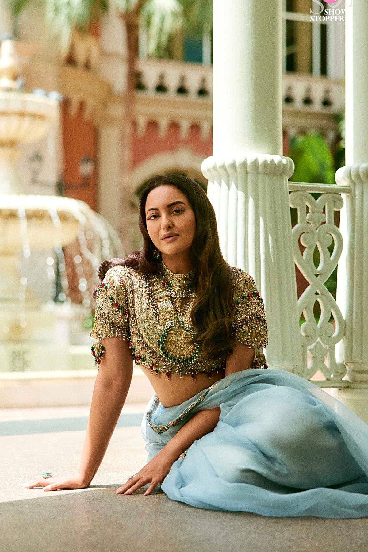 Sonakshi Sinha in Neelambara Saree Set