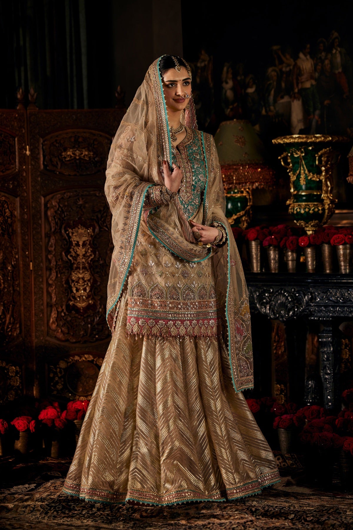 Ivory Kurta with Sharara