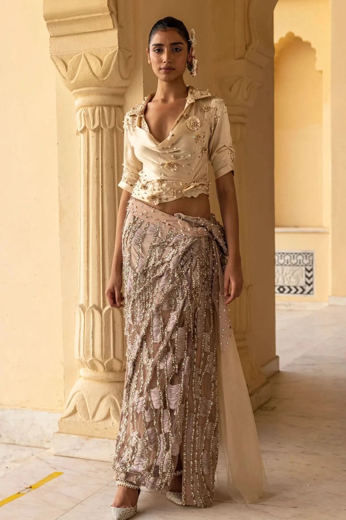 Kaia Draped Skirt Set