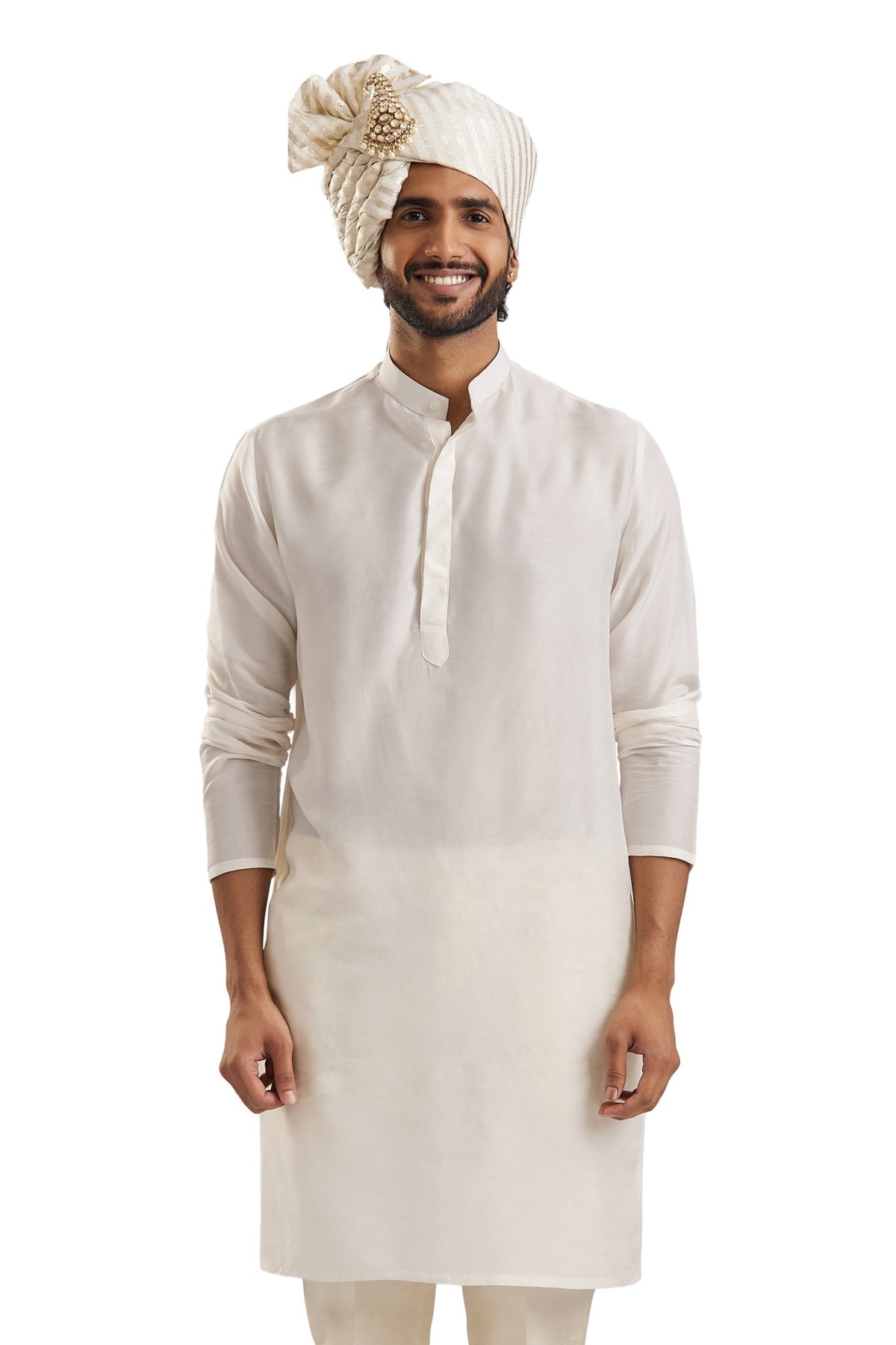 Off White Zardosi Wedding Sherwani