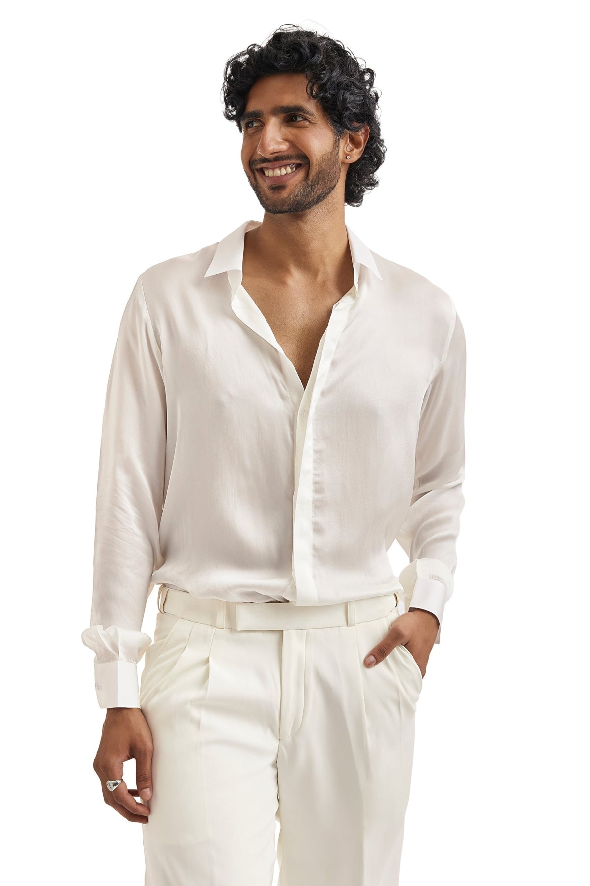 Ivory Pearl Embellished Tuxedo Set