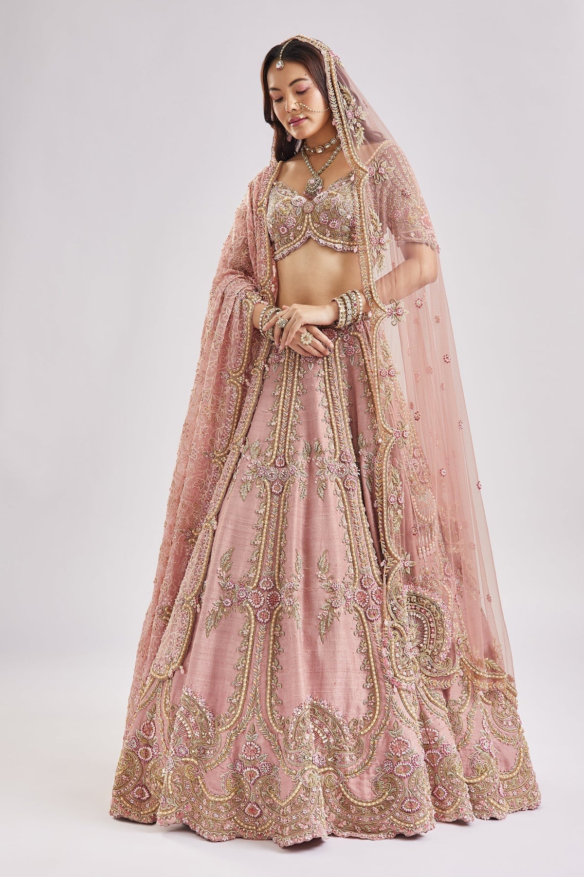 The Blush Bloom Bridal Lehenga