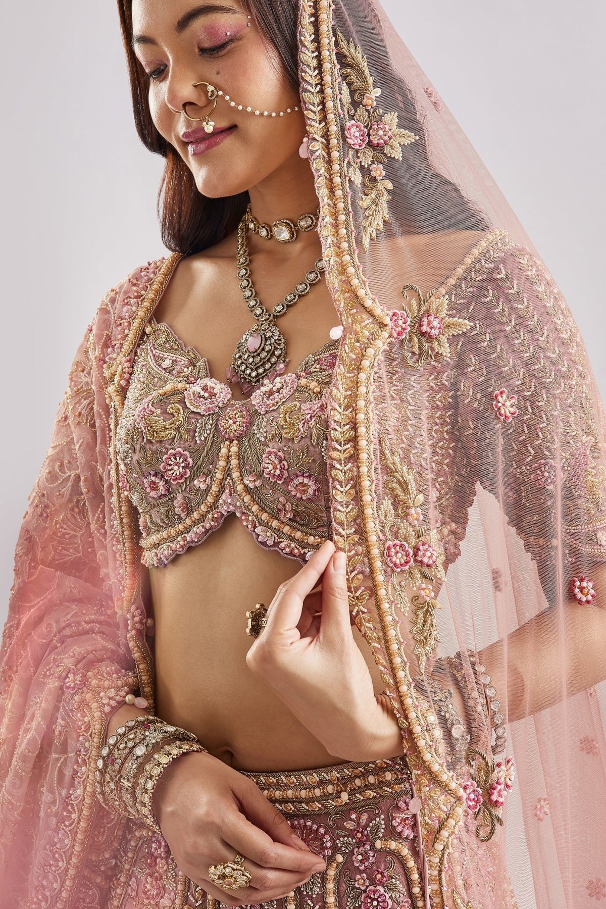The Blush Bloom Bridal Lehenga