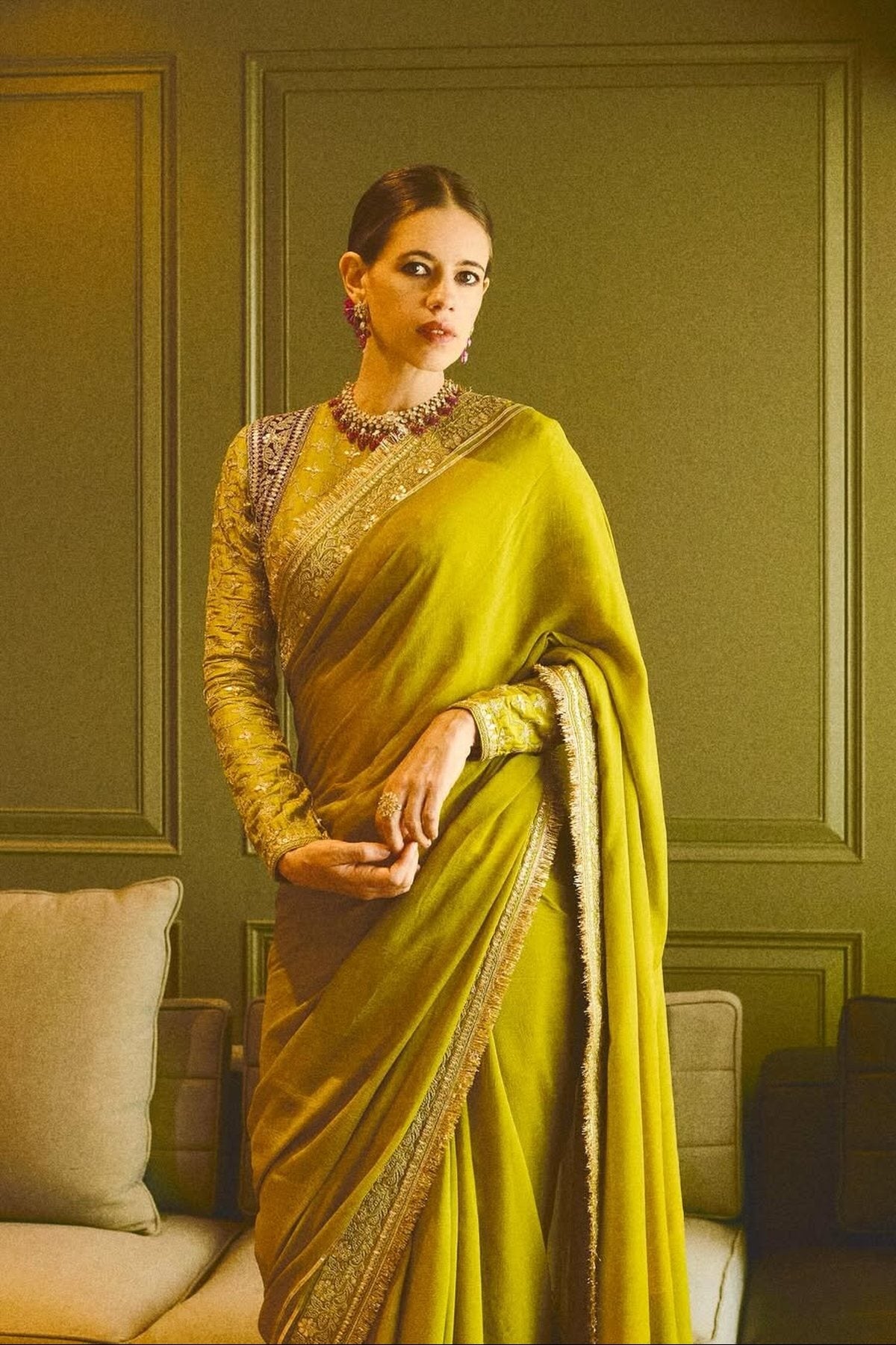 Kalki Koechlin in Nizaam Saree Set