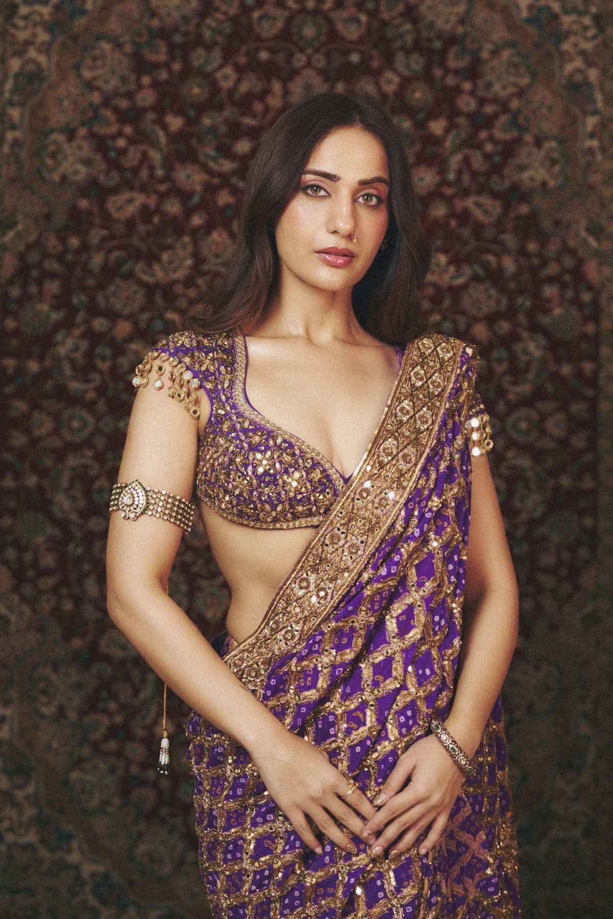Kusha kapila in Banafsha Ombre Saree Set