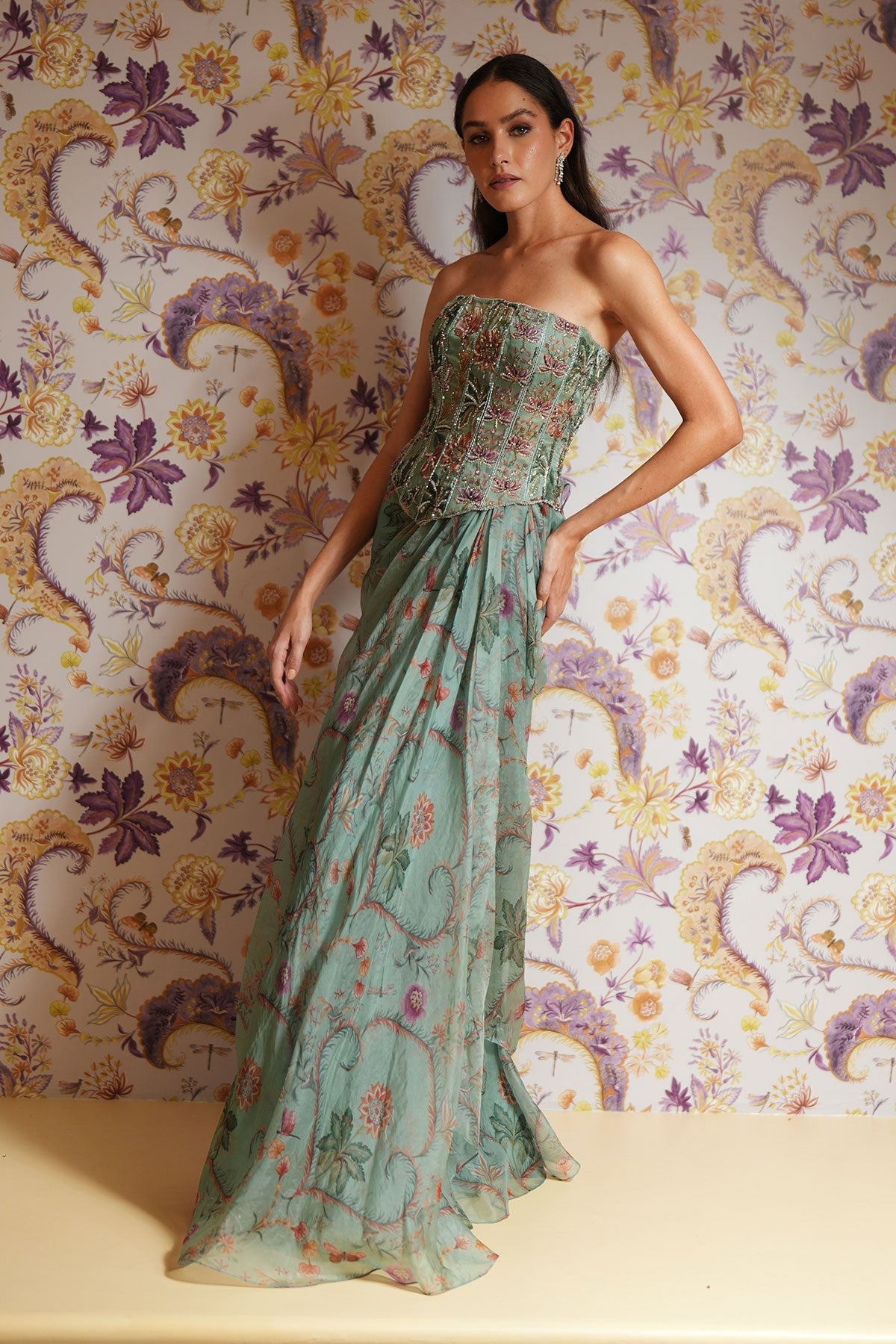 Nasiha Heavy Embroidered Skirt Set