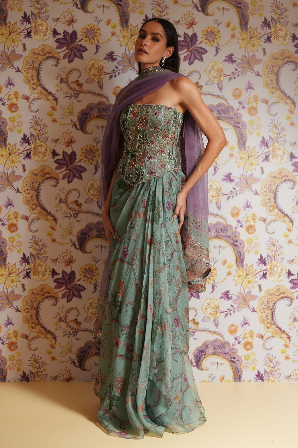 Nasiha Heavy Embroidered Skirt Set