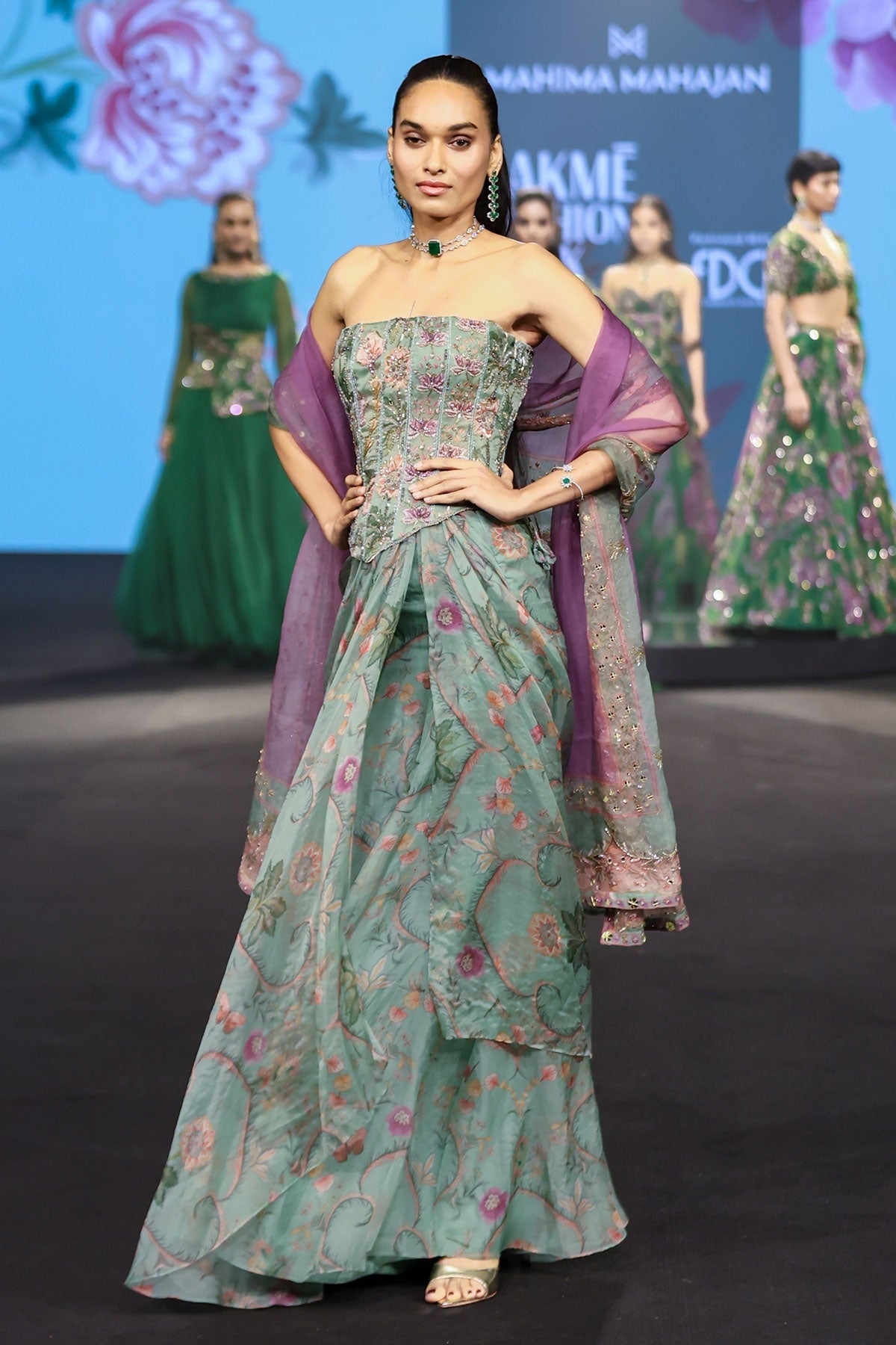 Nasiha Heavy Embroidered Skirt Set