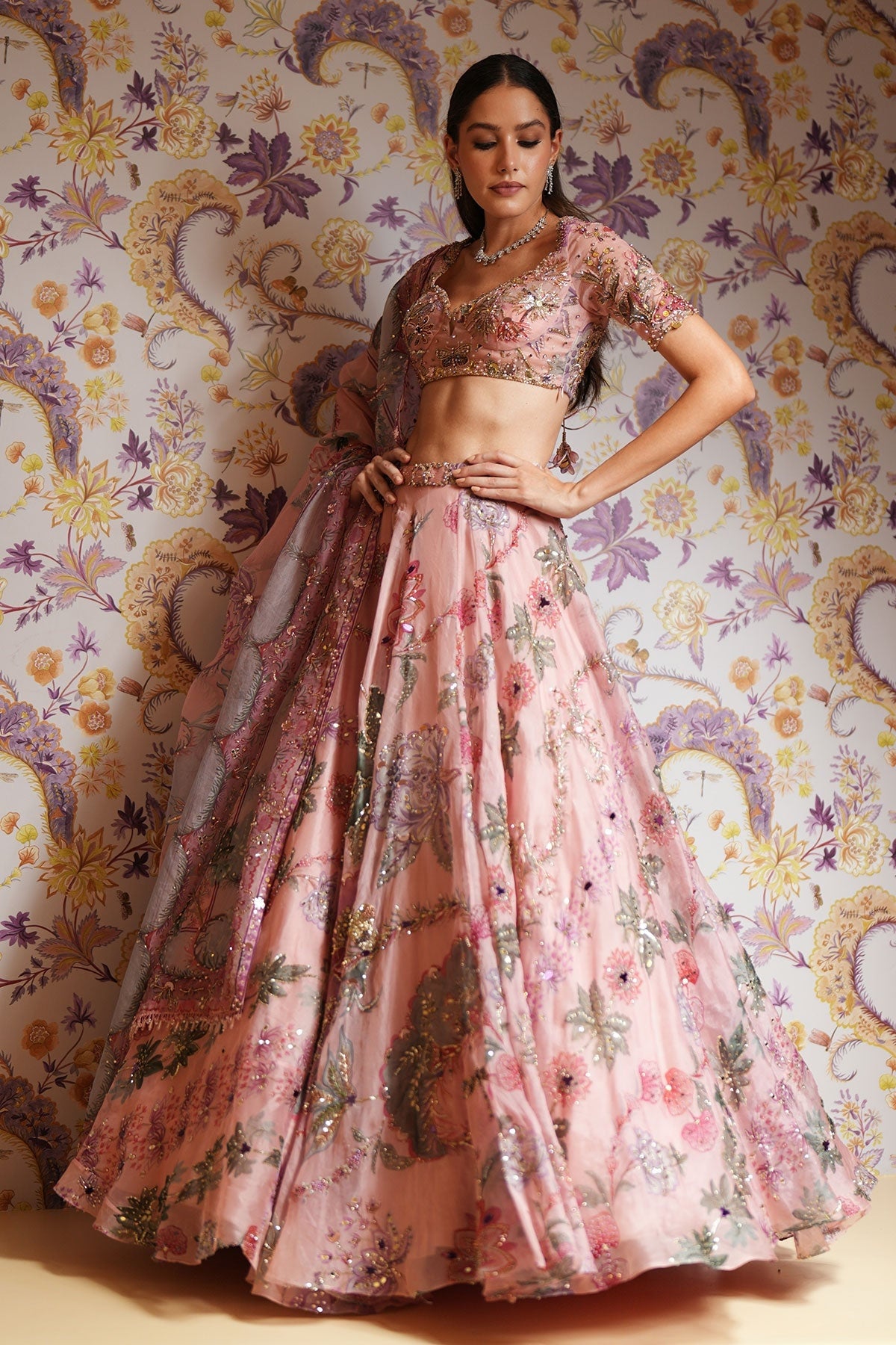 Samaira Hand Embroidered Lehenga Set