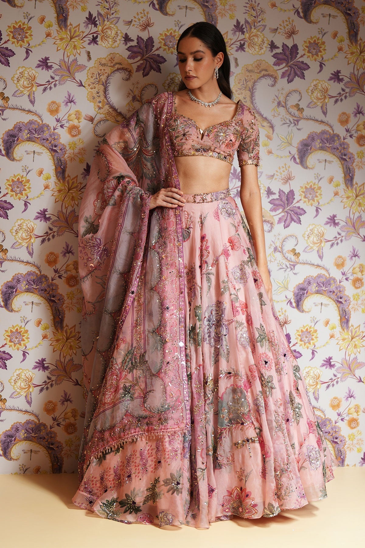 Samaira Hand Embroidered Lehenga Set