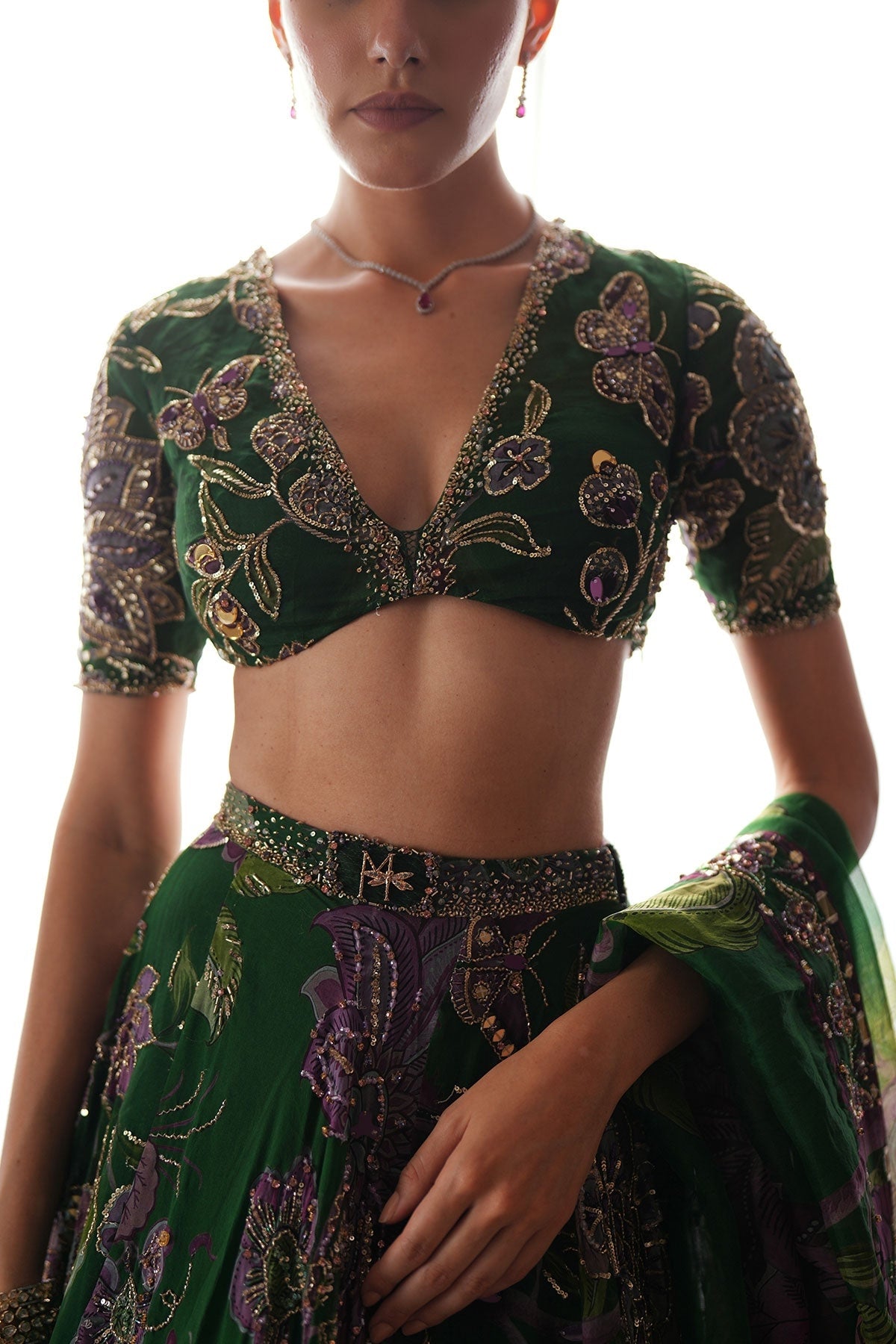 Zahida Hand Embroidered Lehenga Set