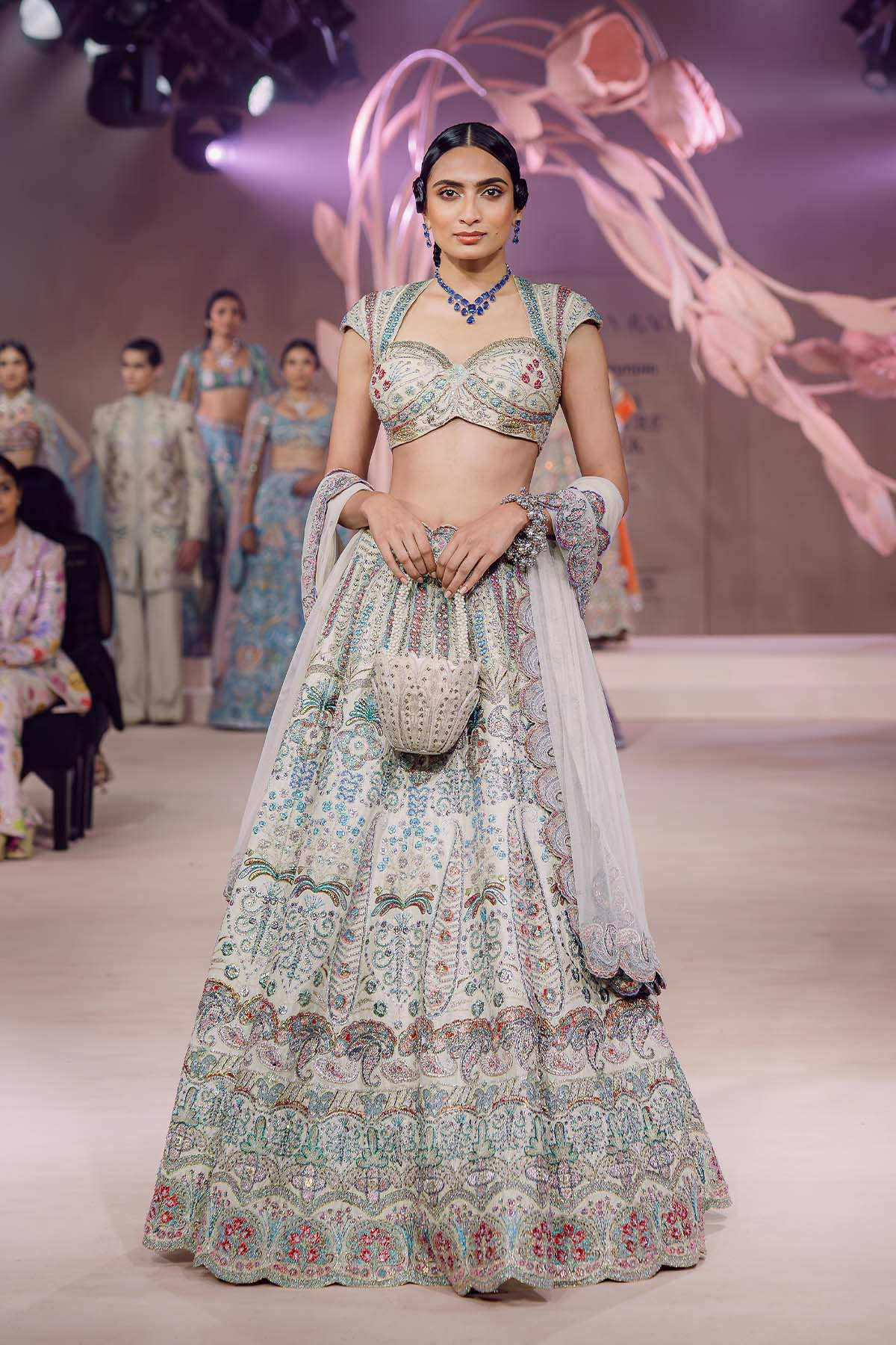 Zara - ivory raw silk Lehenga