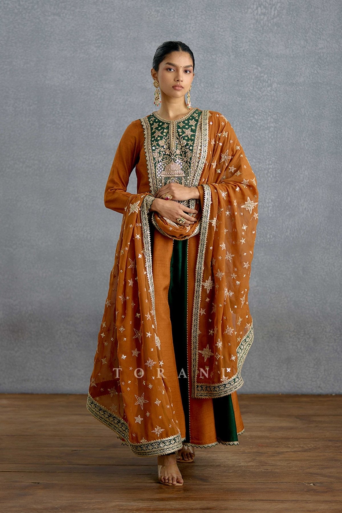 Nooran Sabz Lehar Anarkali Set