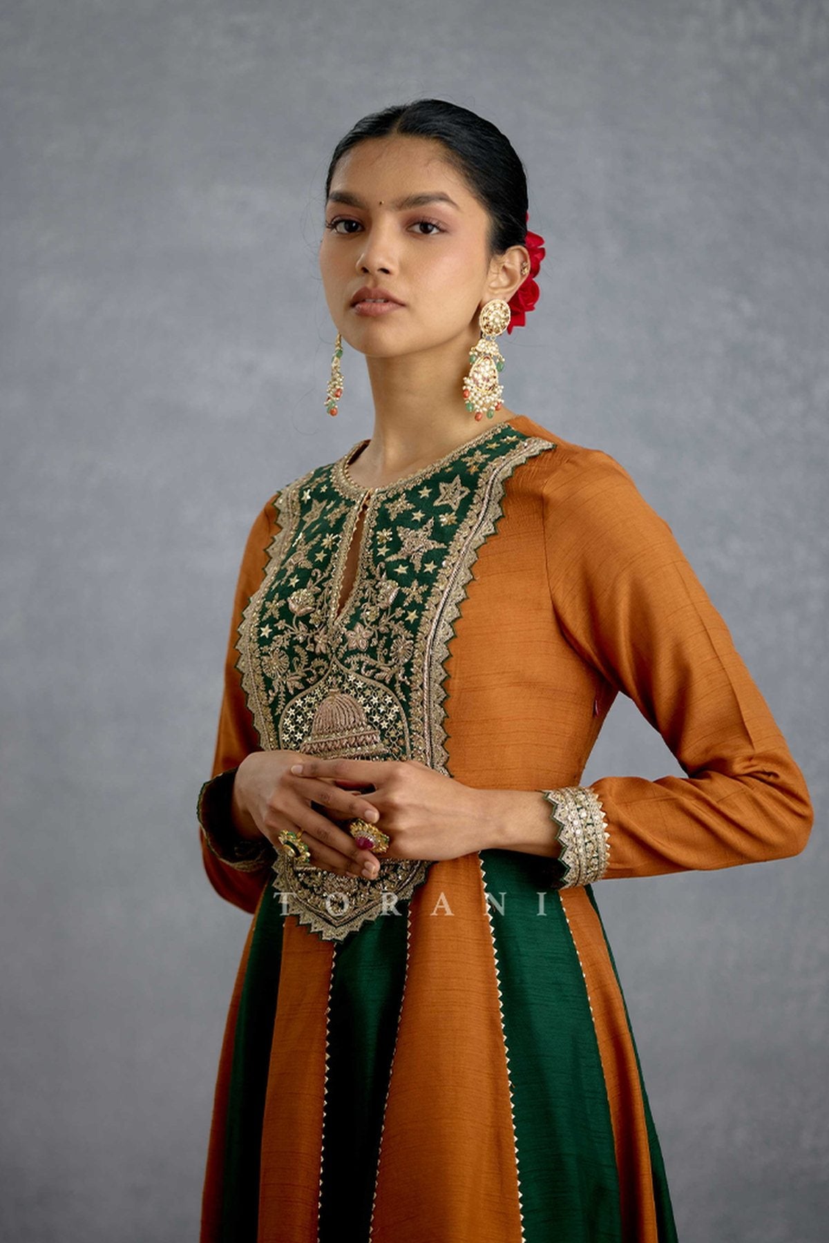Nooran Sabz Lehar Anarkali Set