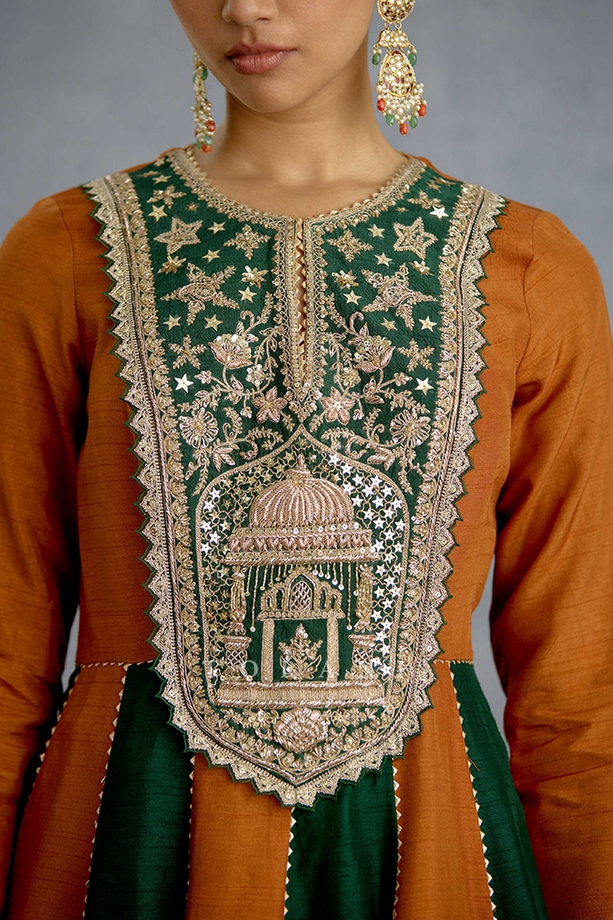 Nooran Sabz Lehar Anarkali Set