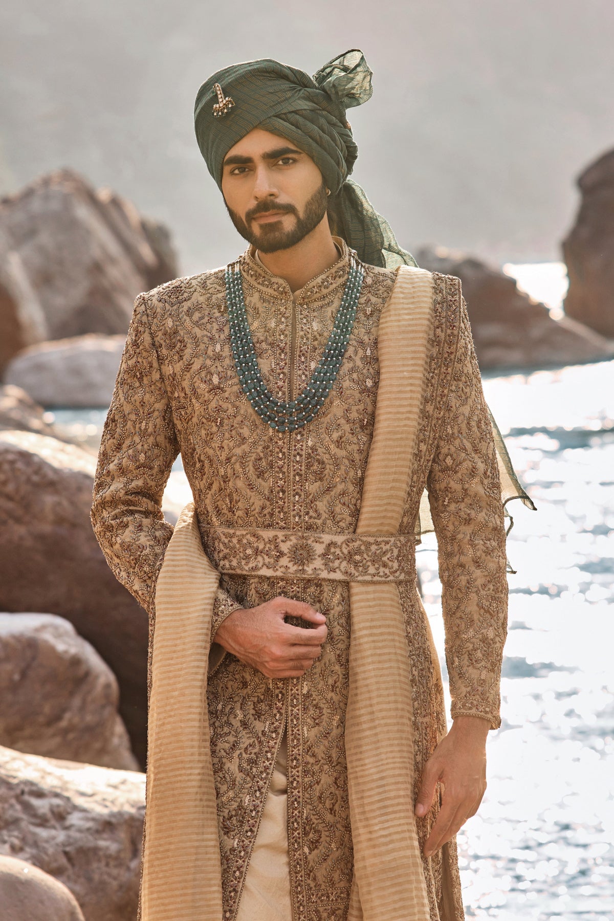 Olive Royale Sherwani Set