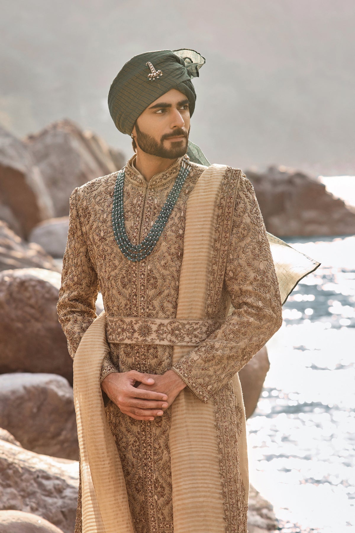 Olive Royale Sherwani Set