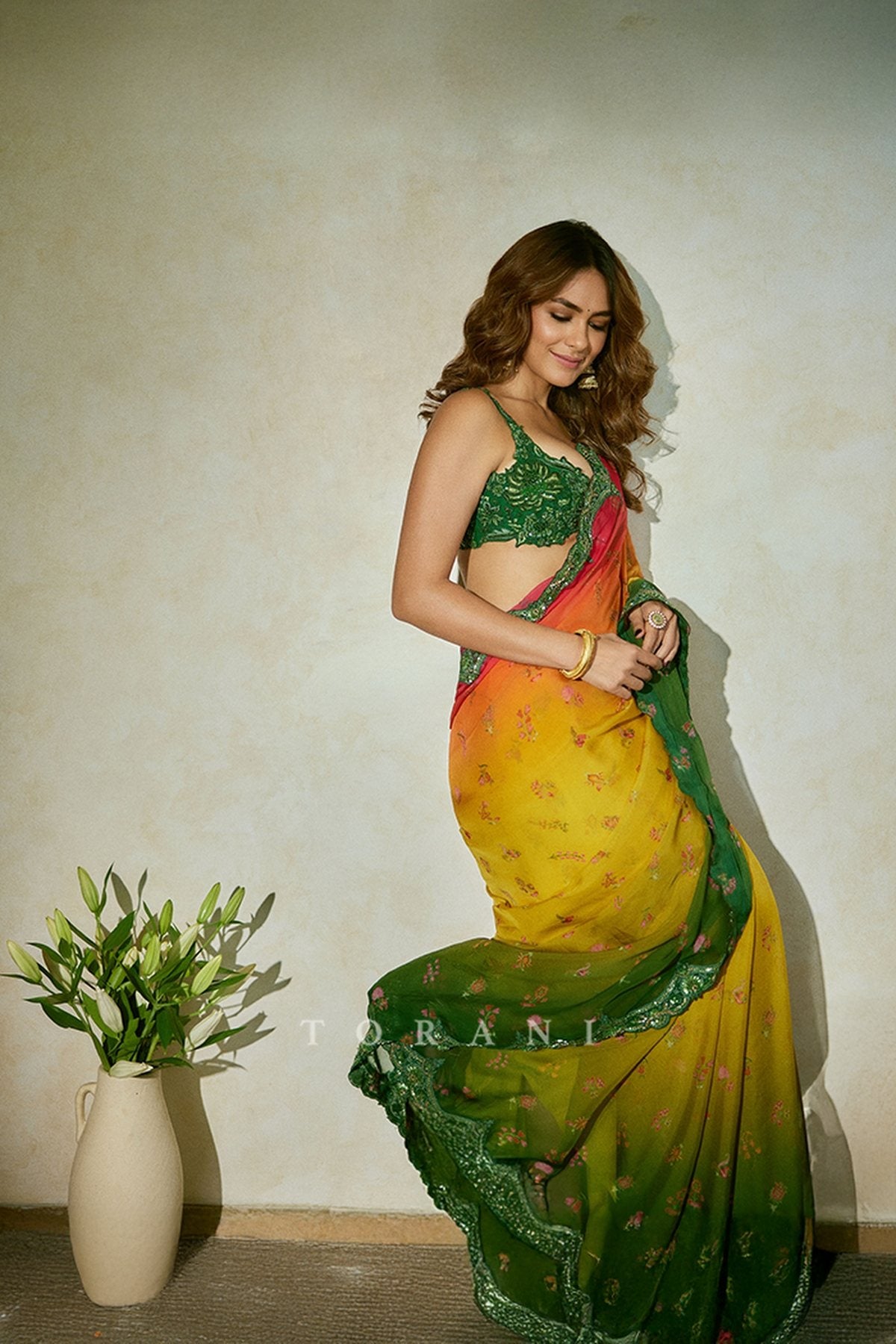 Mrunal Thakur in our Chitrangi Ziya Saree Set