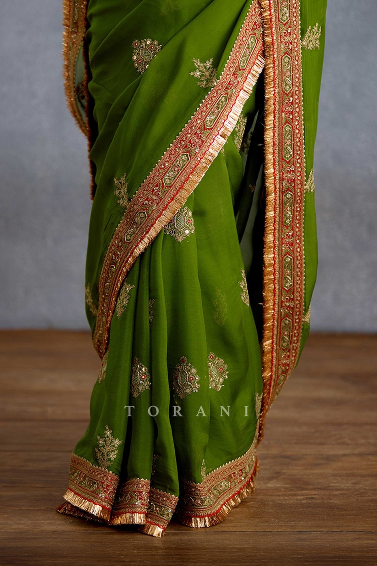 Nauhari Sabz Mumtaz Saree