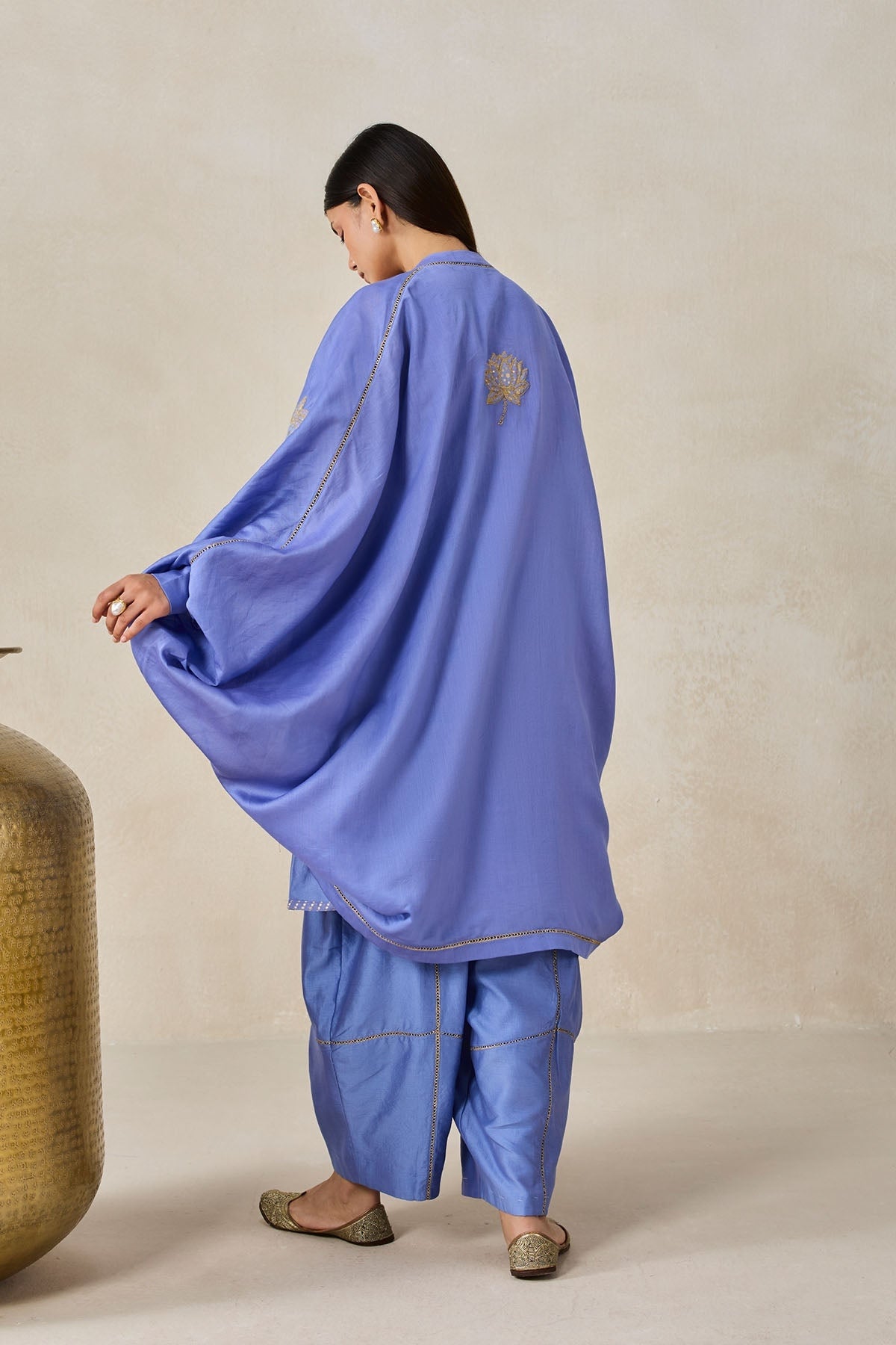 Chanderi Jacket Style Kurta With Salwar Set
