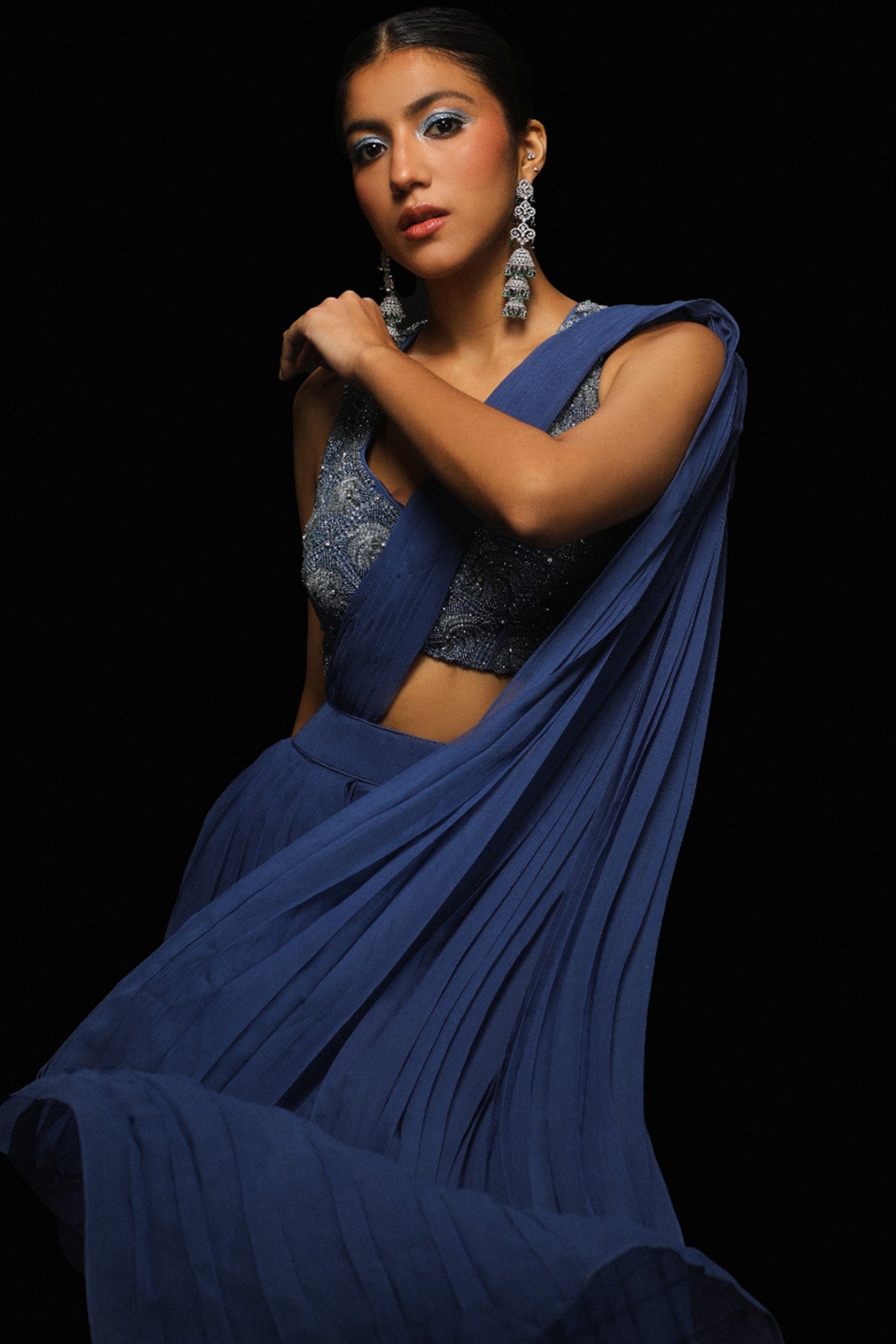 Nocturne Saree