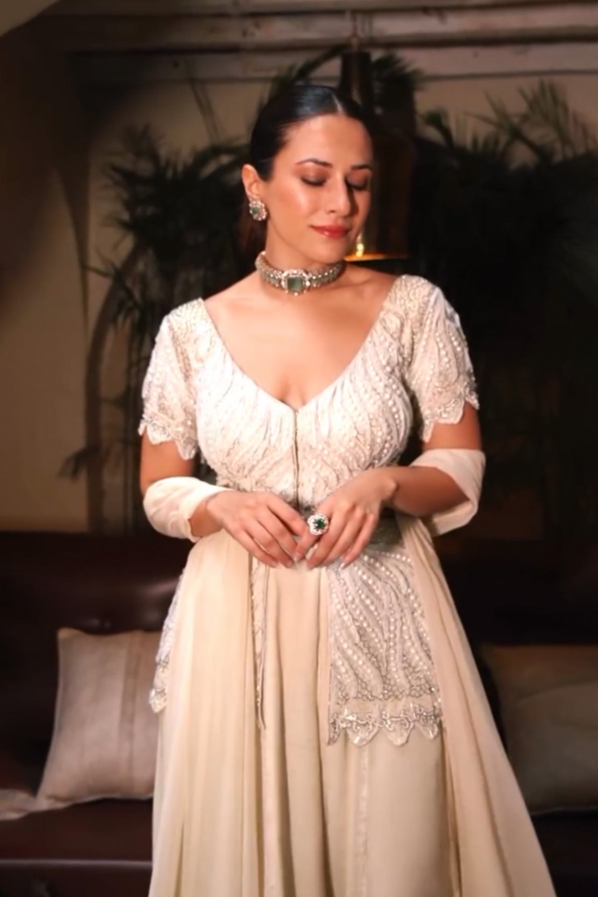 Yashika Khatri in Olivia Peplum Sharara set