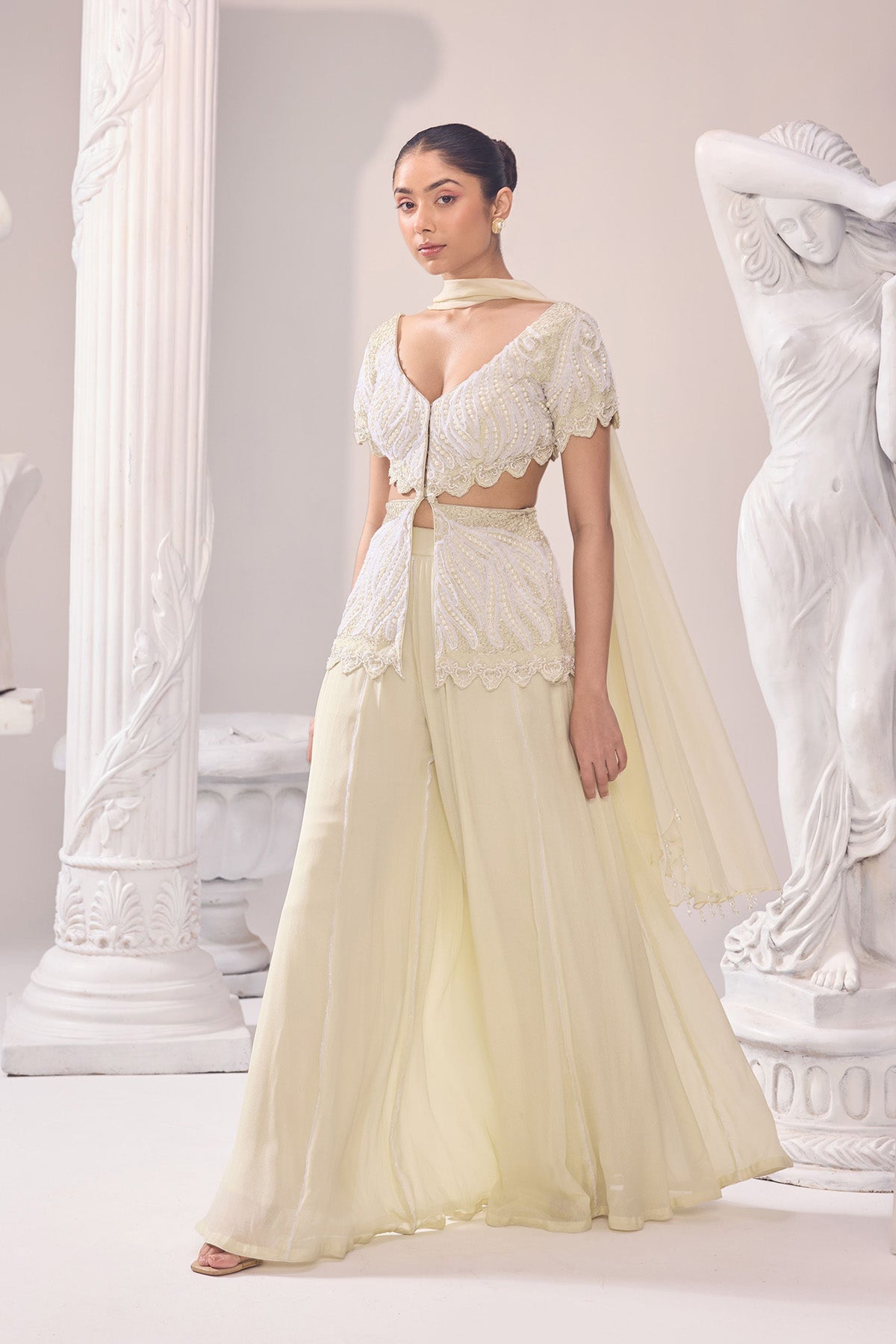 Yashika Khatri in Olivia Peplum Sharara set