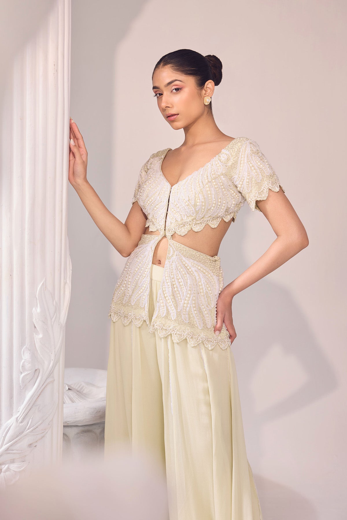 Yashika Khatri in Olivia Peplum Sharara set