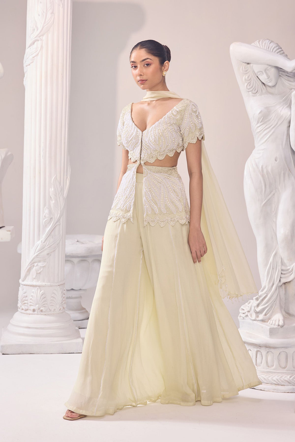 Olivia Peplum Sharara set
