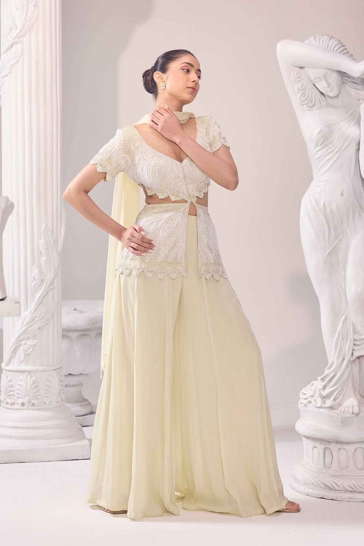 Olivia Peplum Sharara set