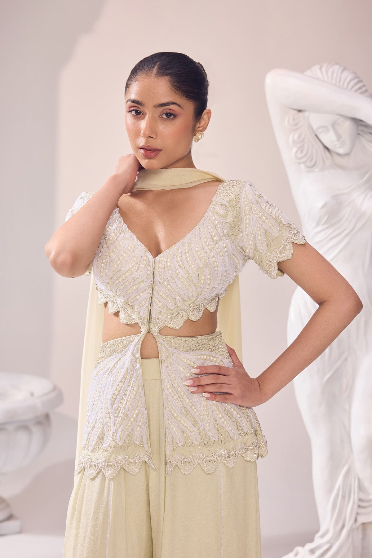 Olivia Peplum Sharara set