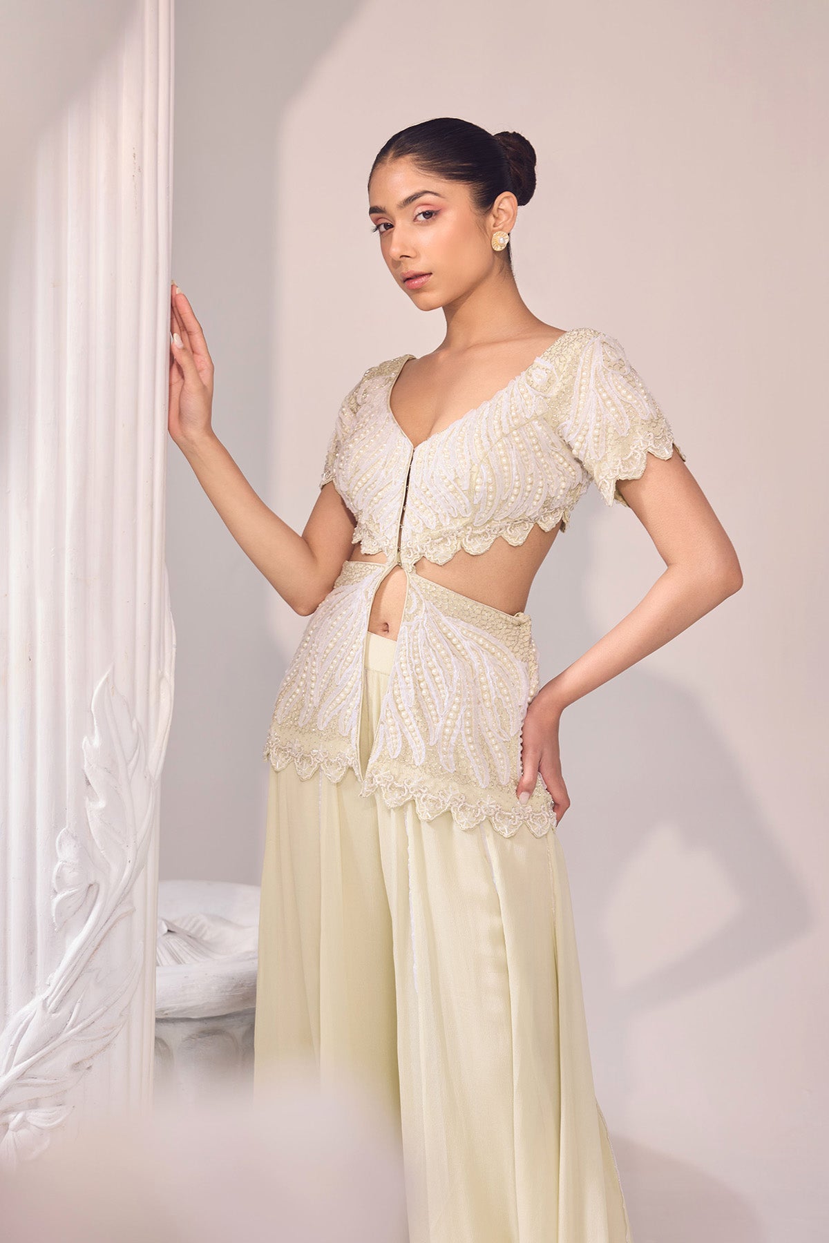 Olivia Peplum Sharara set