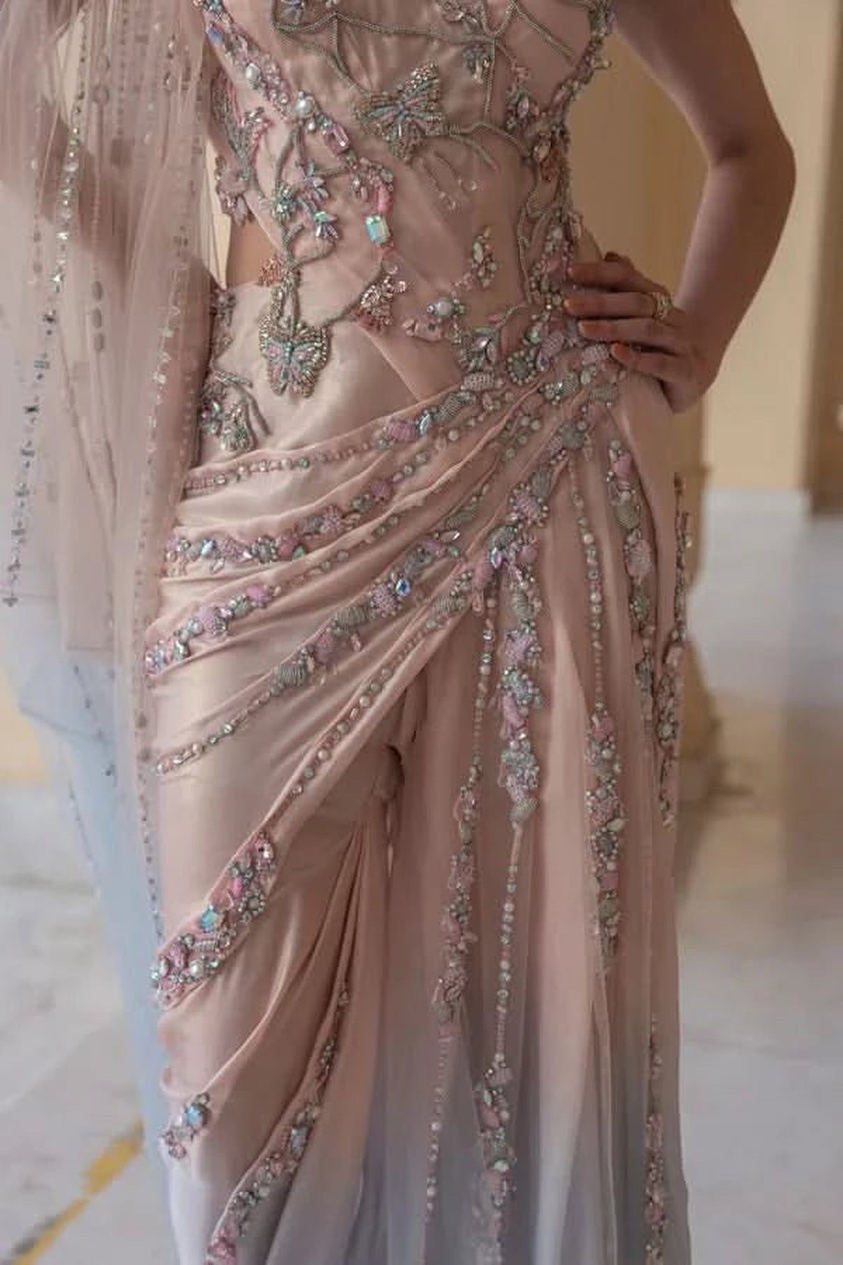 Ophelia Draped Kaftan Gown