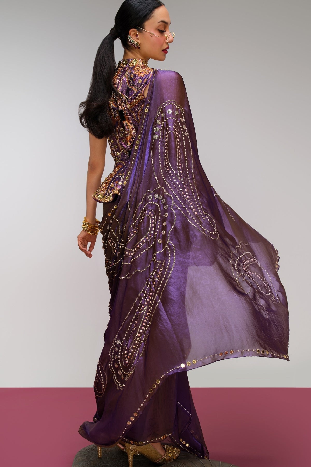 The Vintage Paisley Draped Skirt