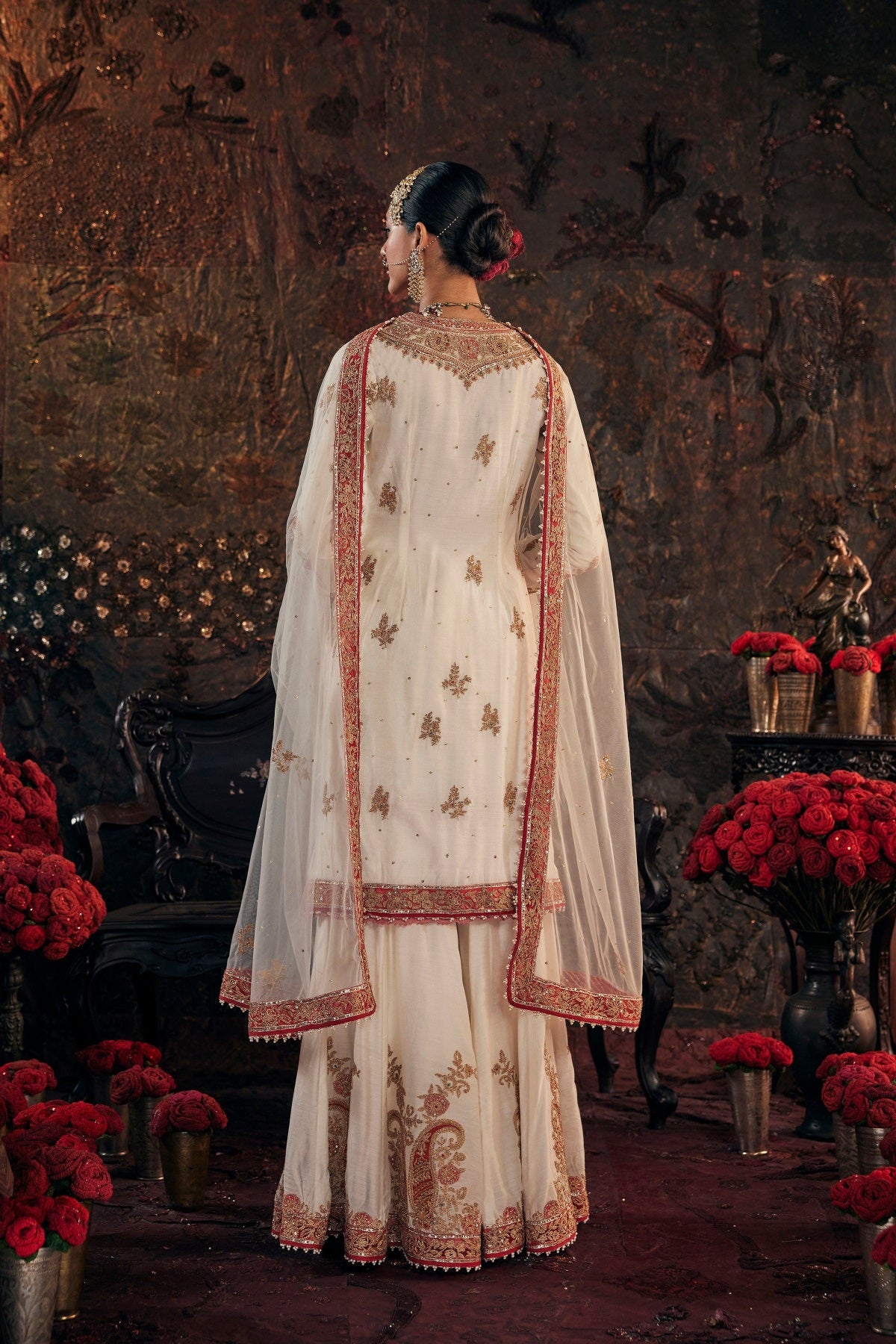 Pearl Ivory Sharara Set
