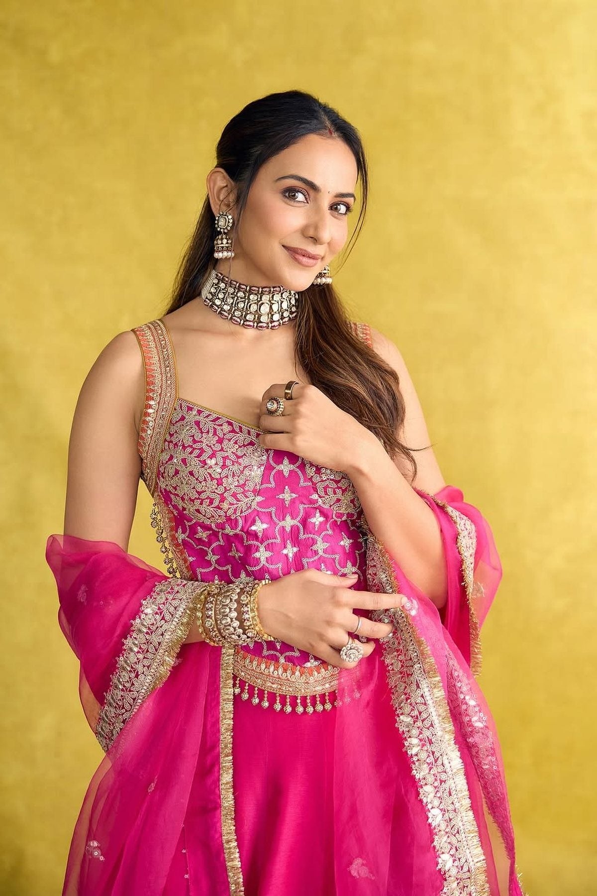Rakulpreet in Mariyam Lehenga Set
